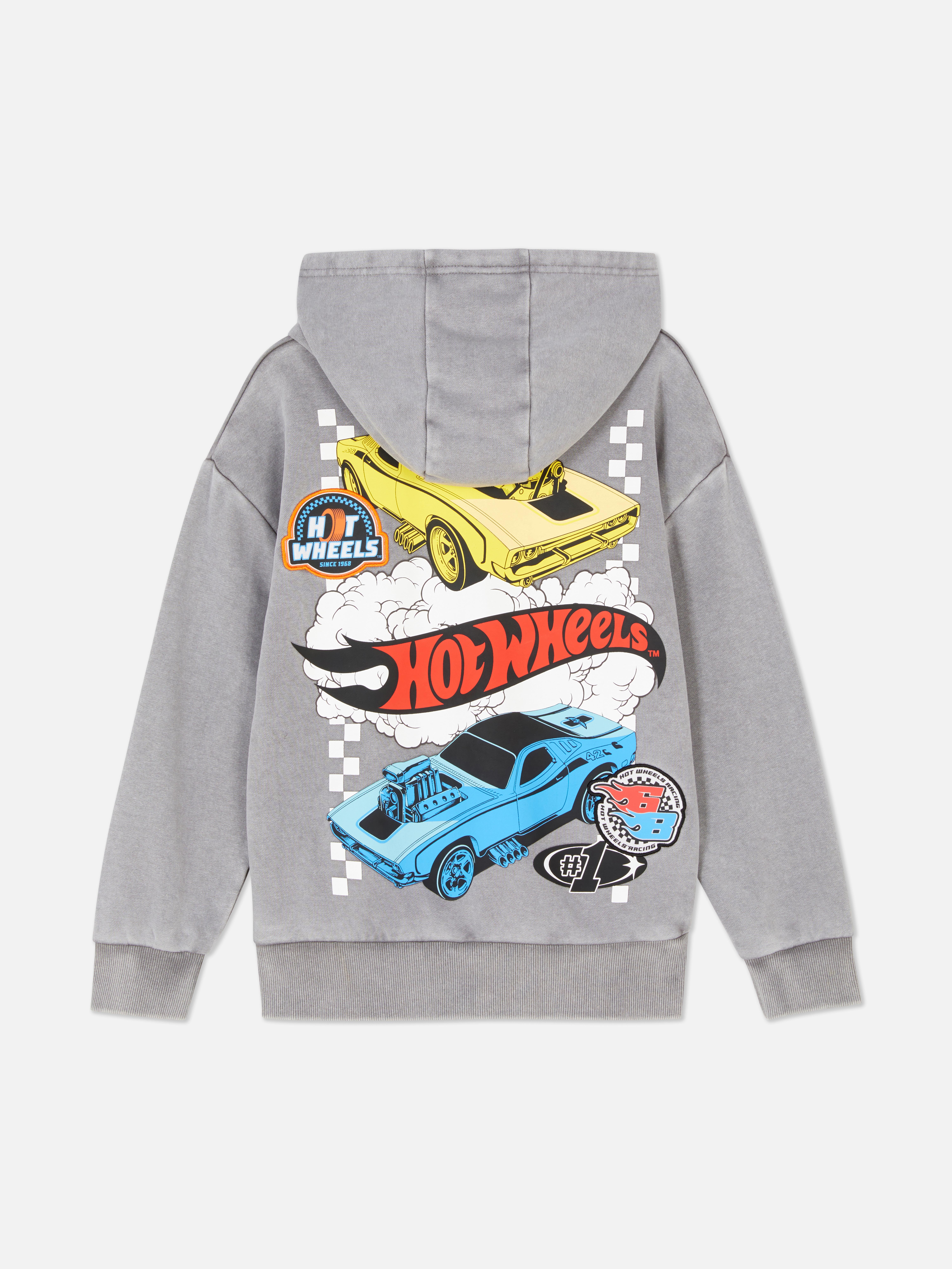 Felpa con cappuccio e logo Hot Wheels