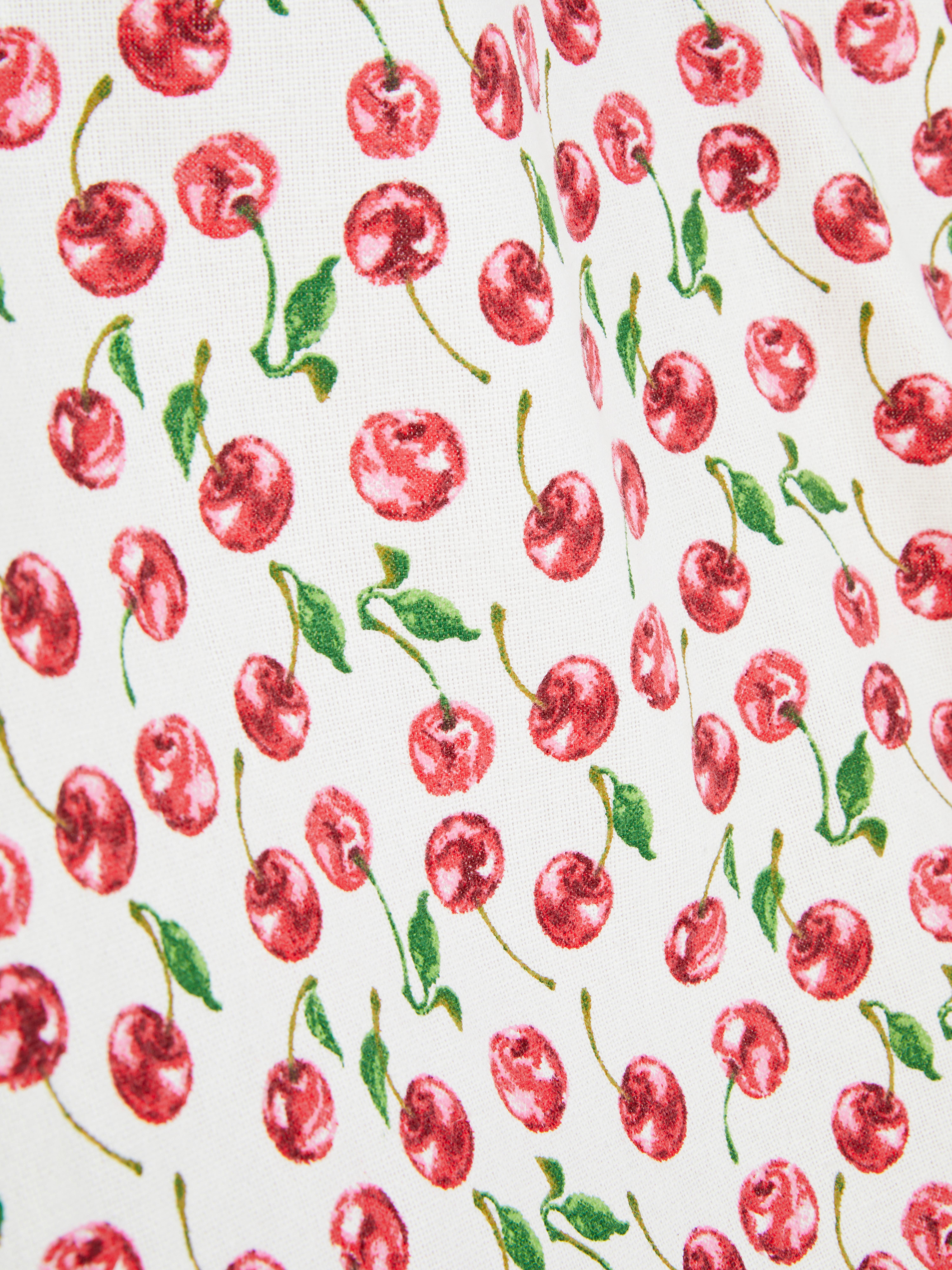 Herbruikbare canvas tas met kersenprint