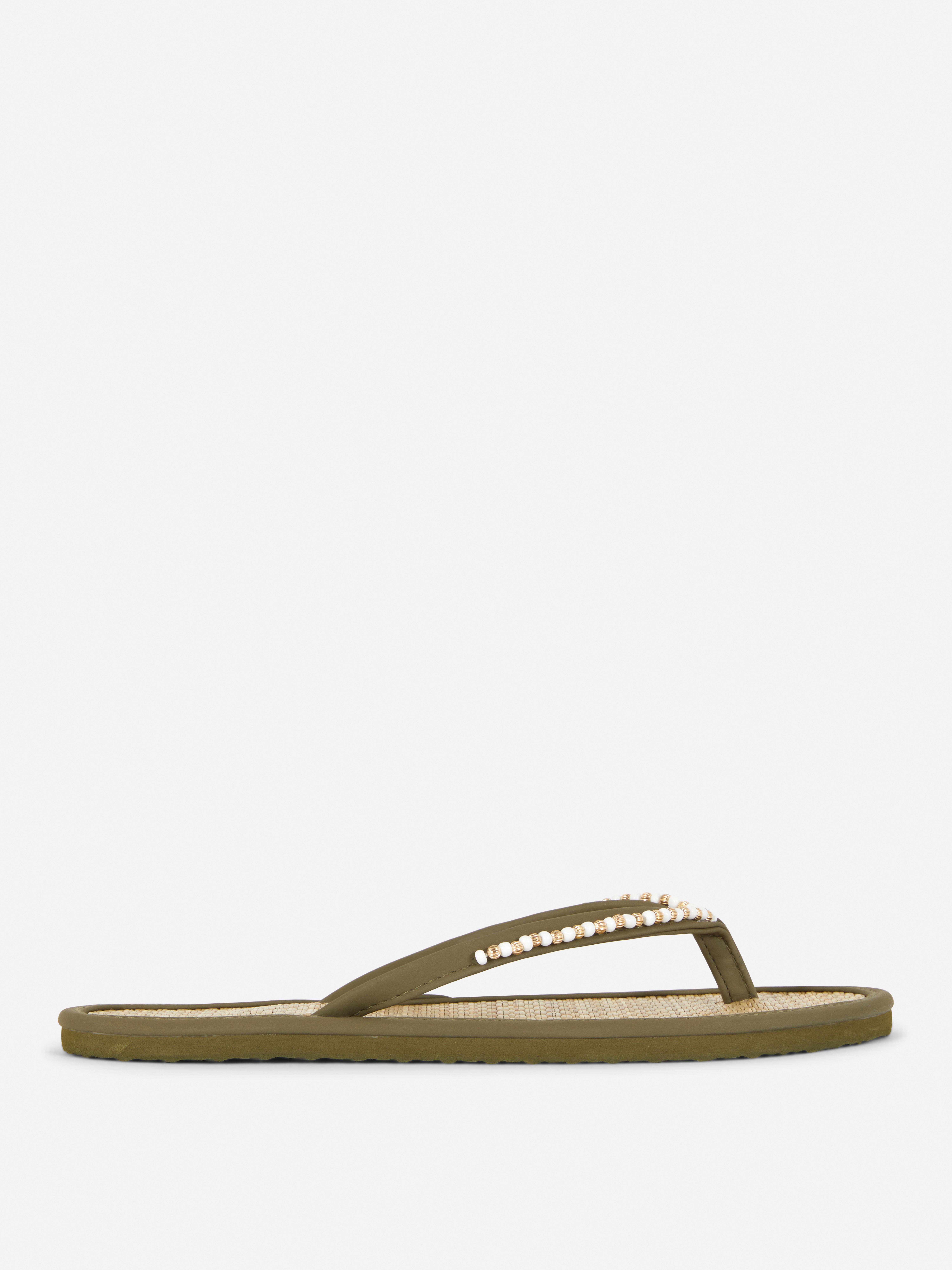 Paula Echévarria Beaded Flip Flops