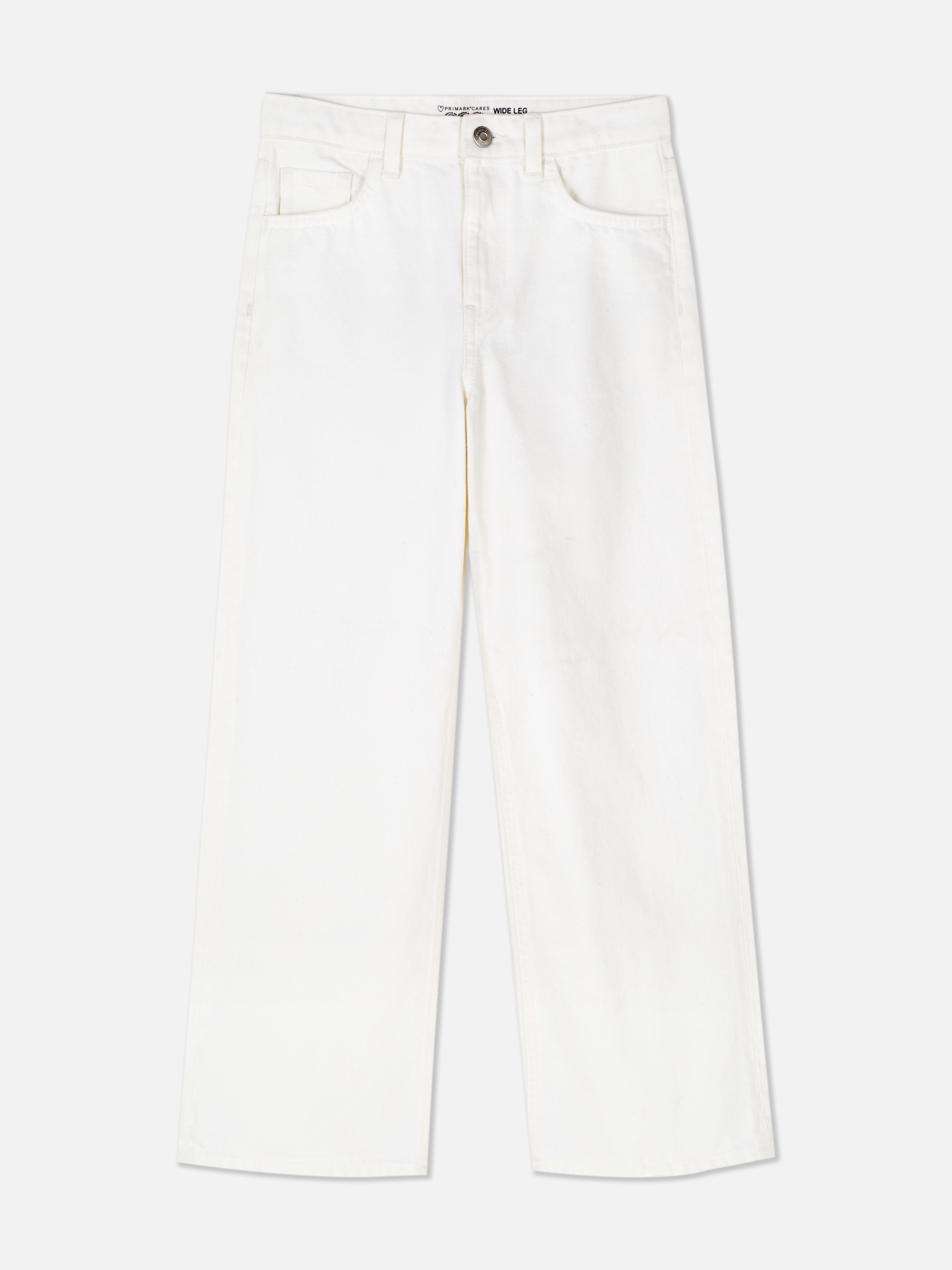 Jeans denim a gamba larga