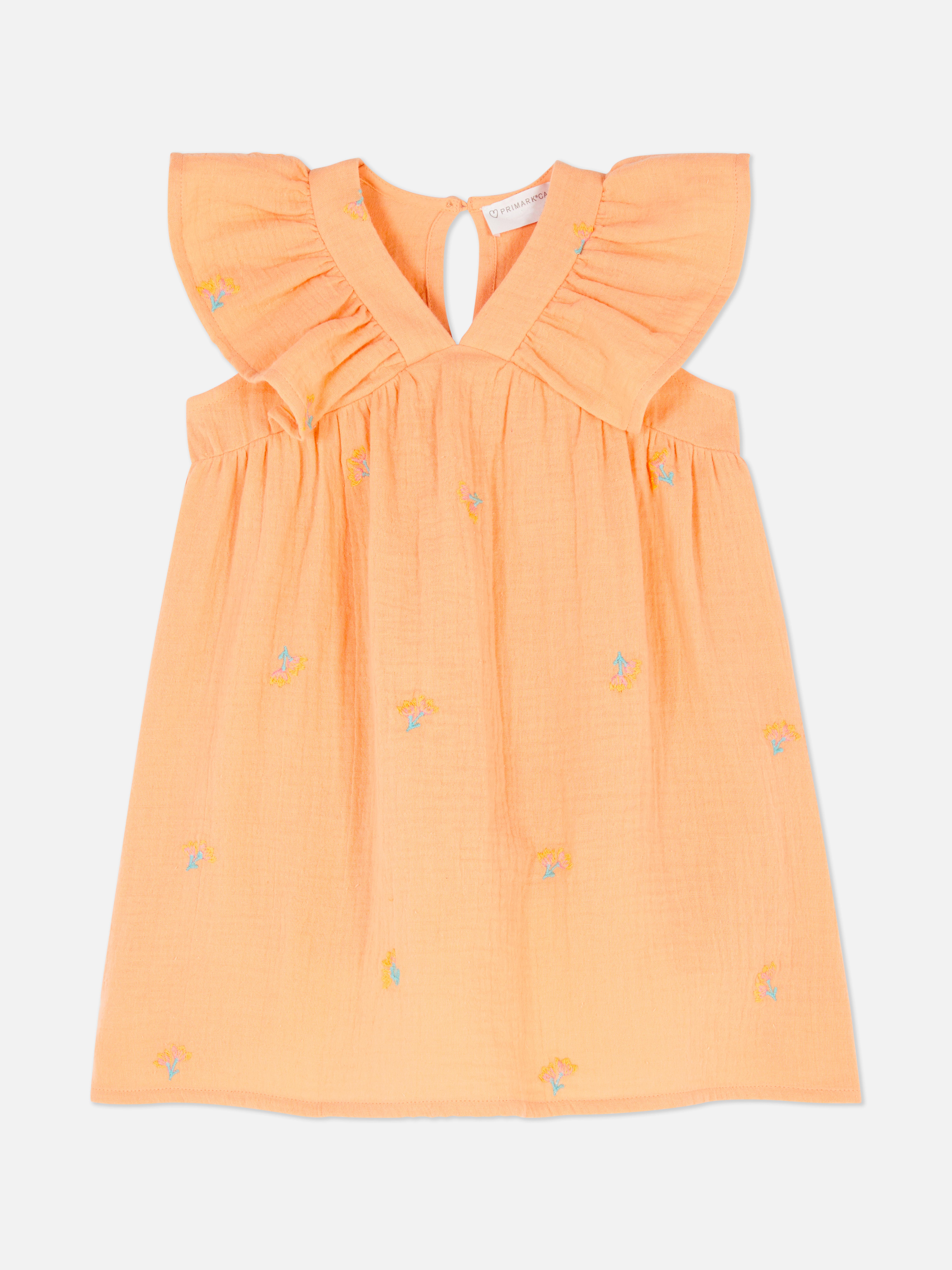 Kleid mit Blumenstickerei
