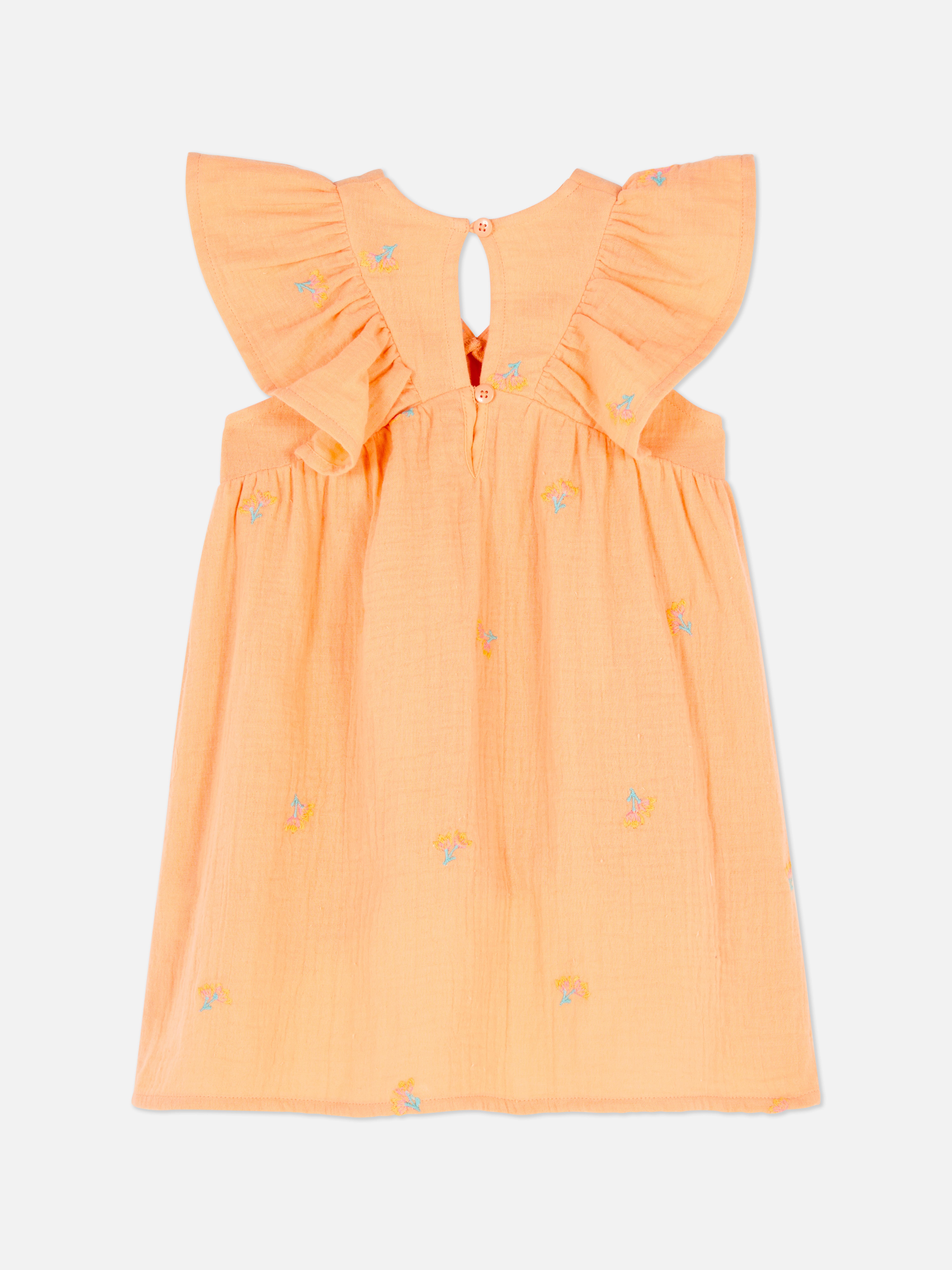 Kleid mit Blumenstickerei