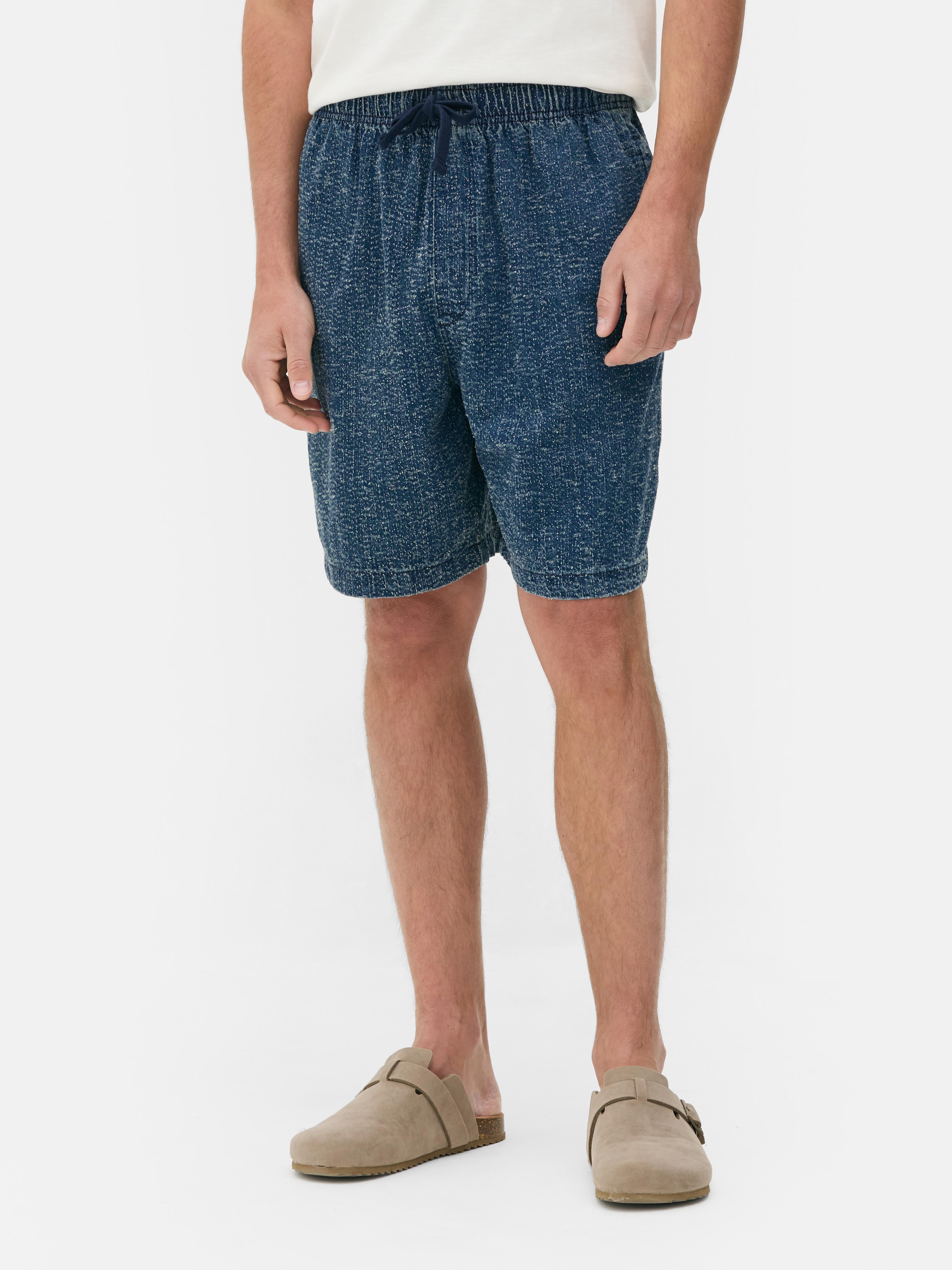 Strukturierte Jeansshorts