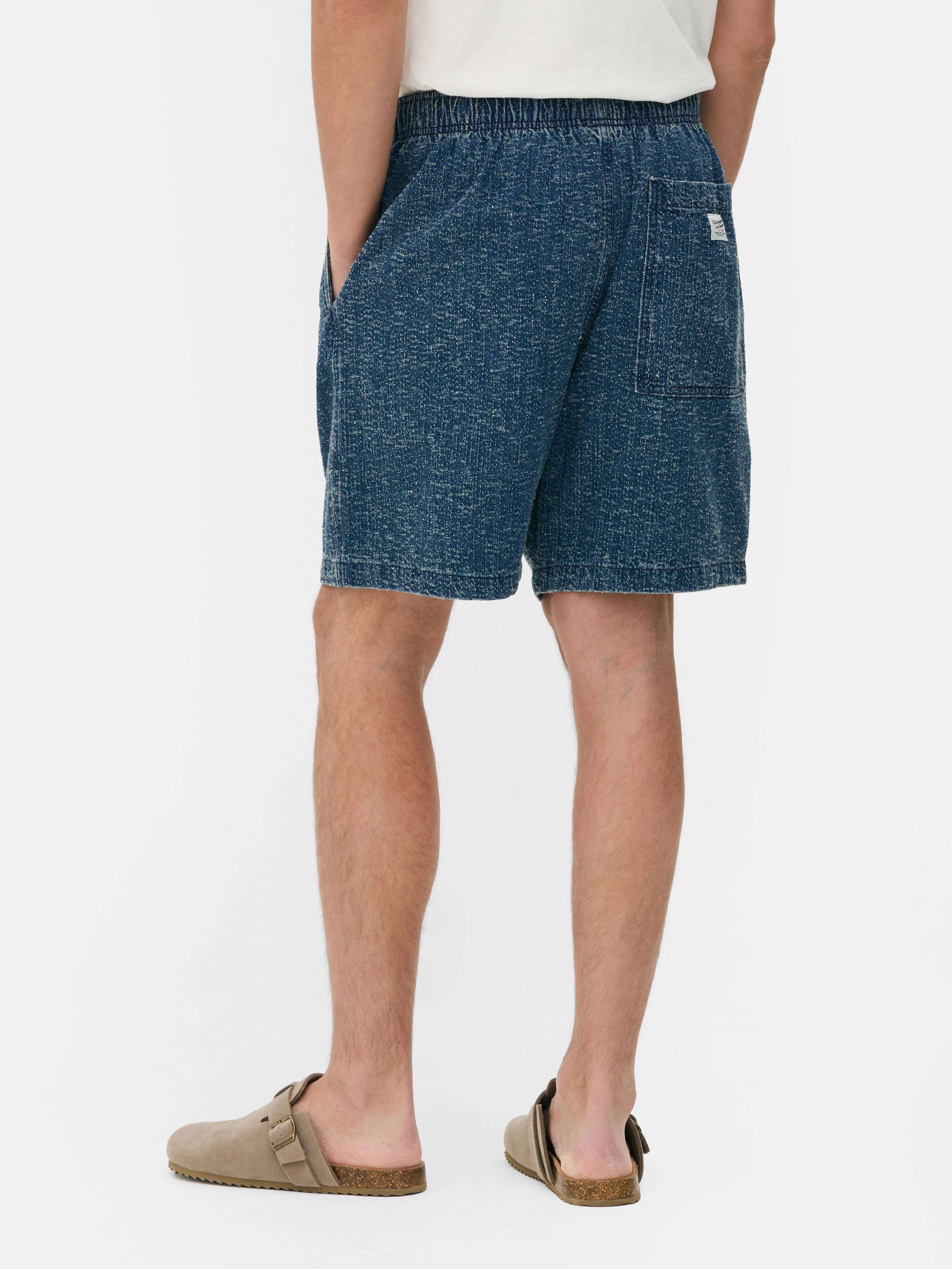Strukturierte Jeansshorts