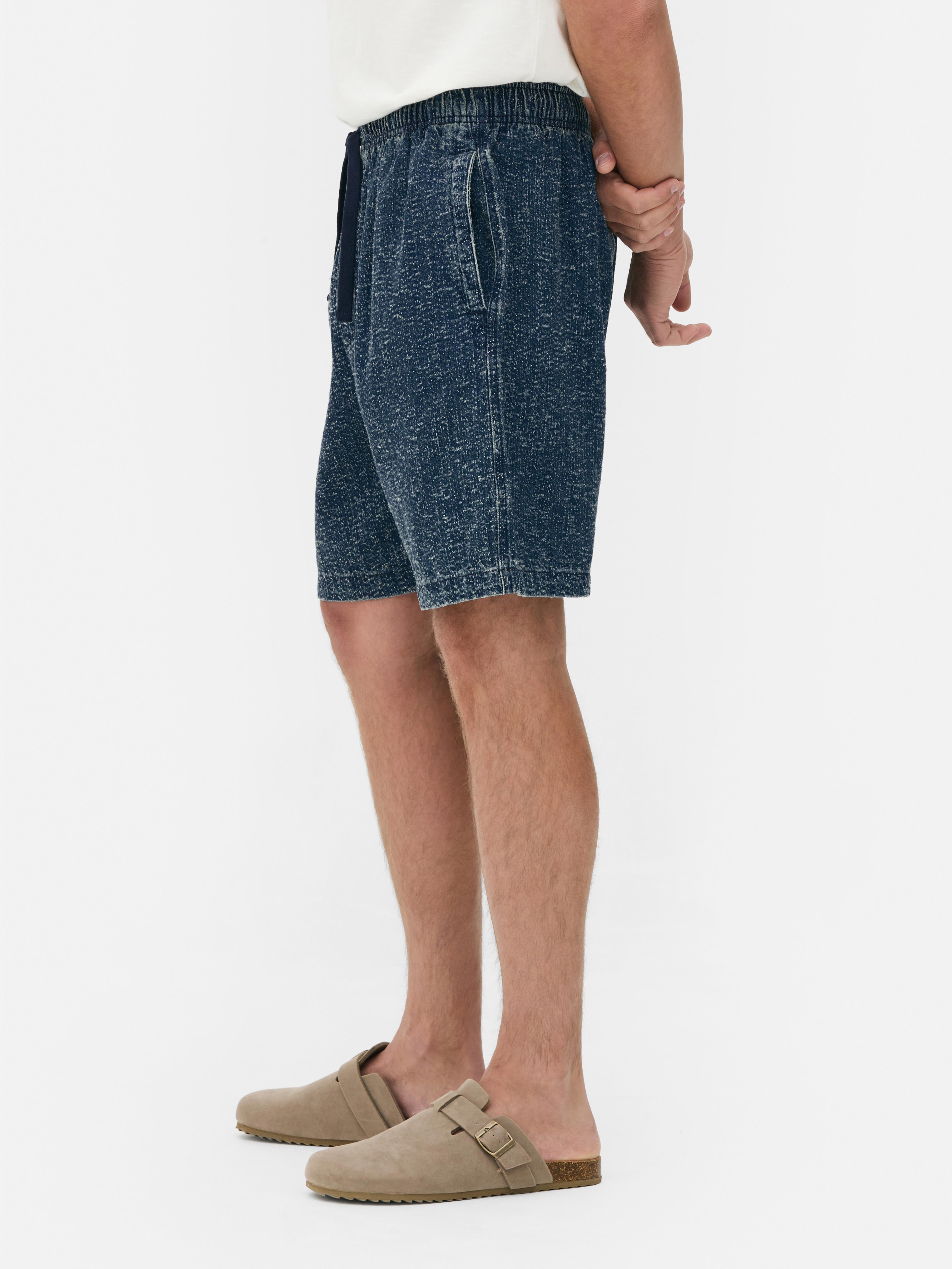 Strukturierte Jeansshorts