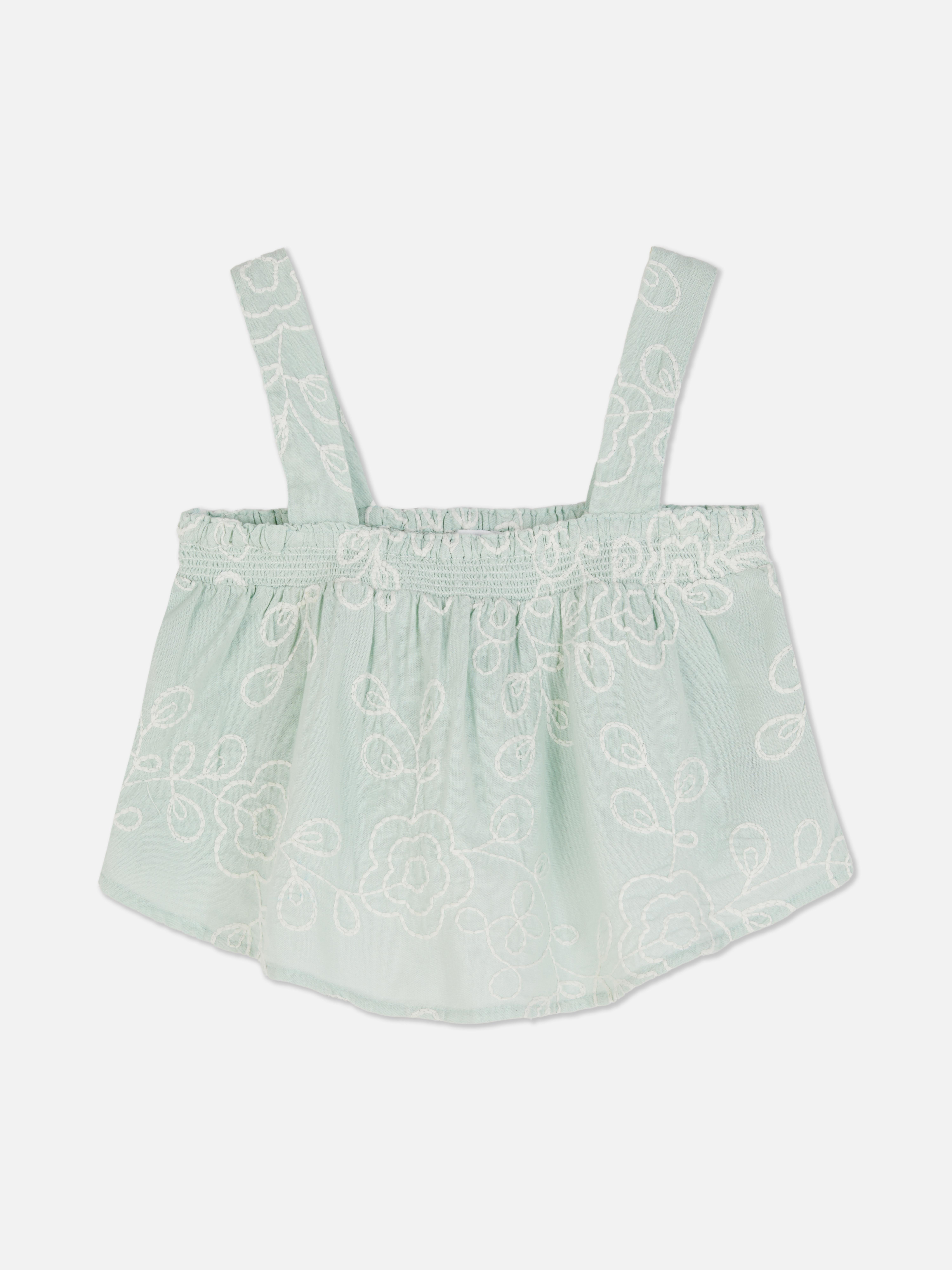Blouse met geborduurd bloemmotief