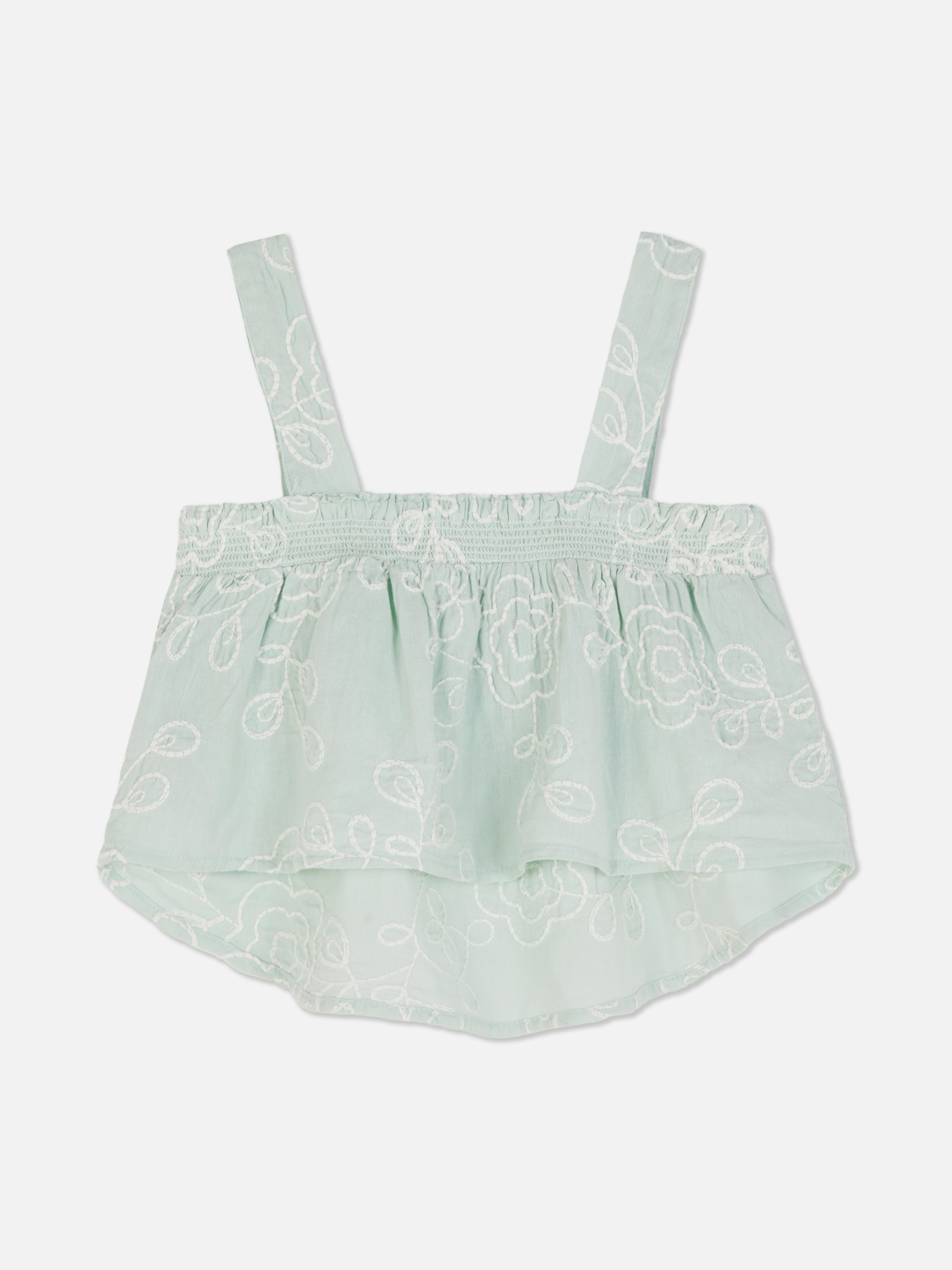 Blouse met geborduurd bloemmotief