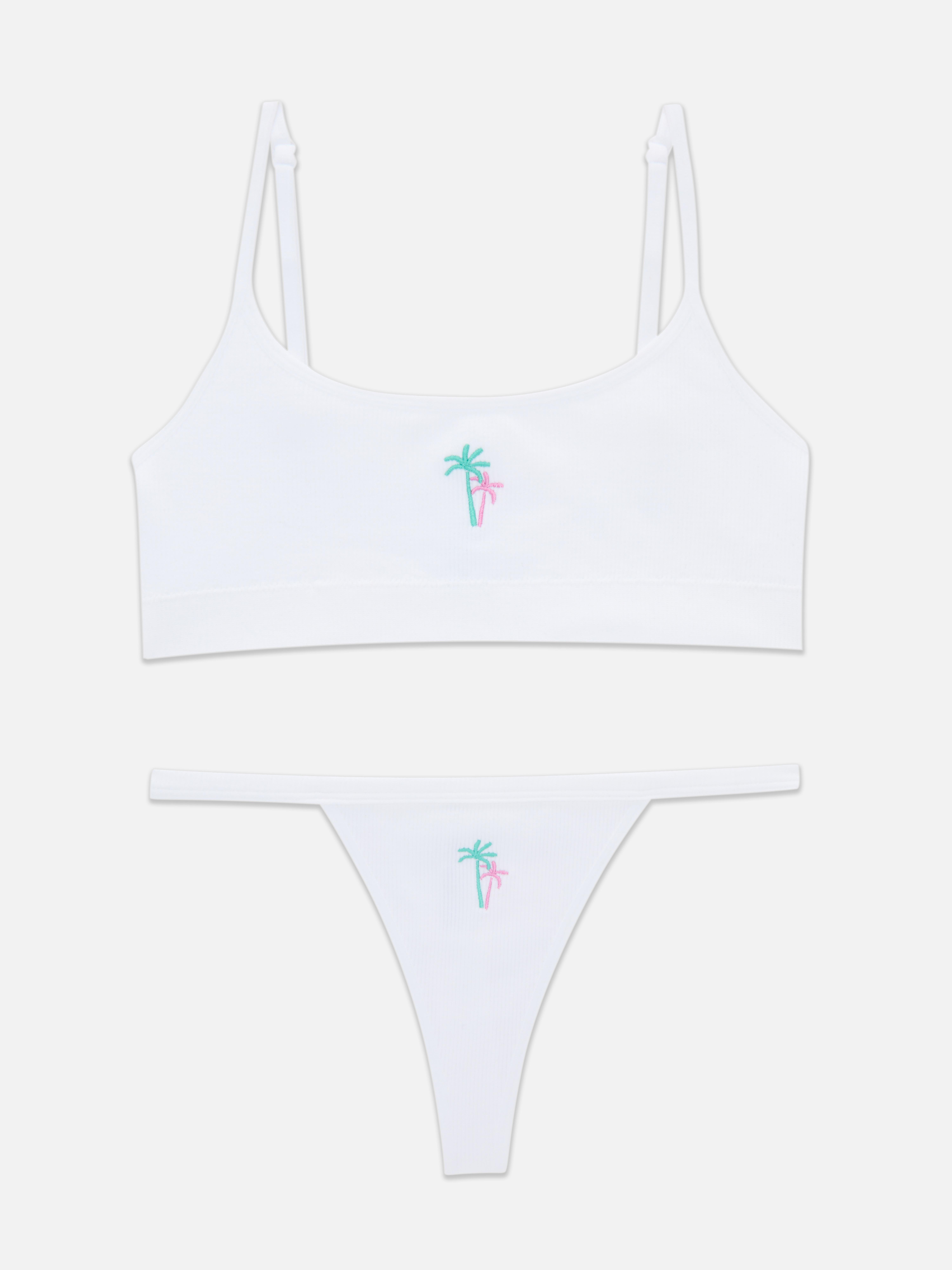 Seam Free Embroidered Cropped Set