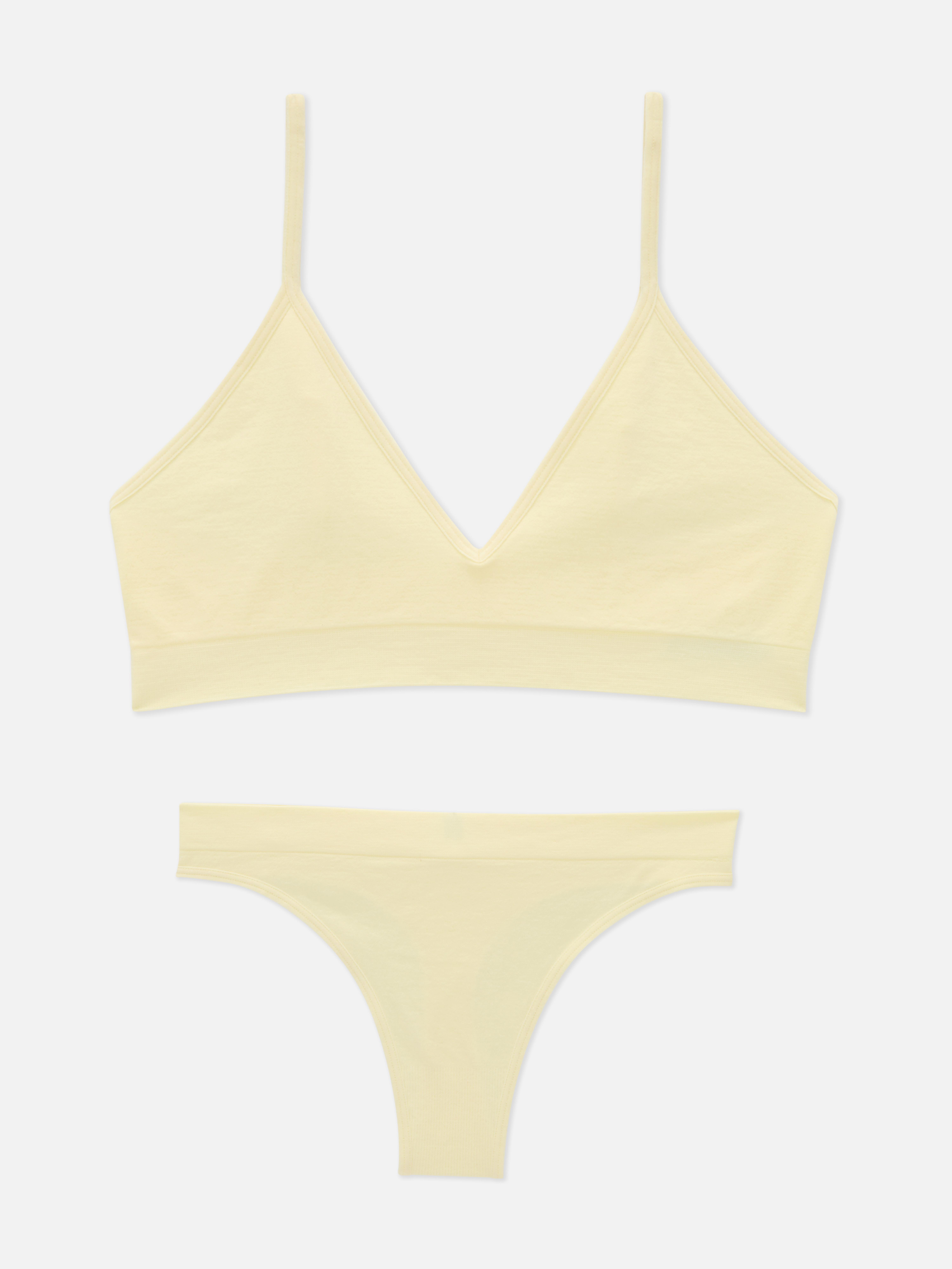 Completo intimo basic con reggiseno a triangolo
