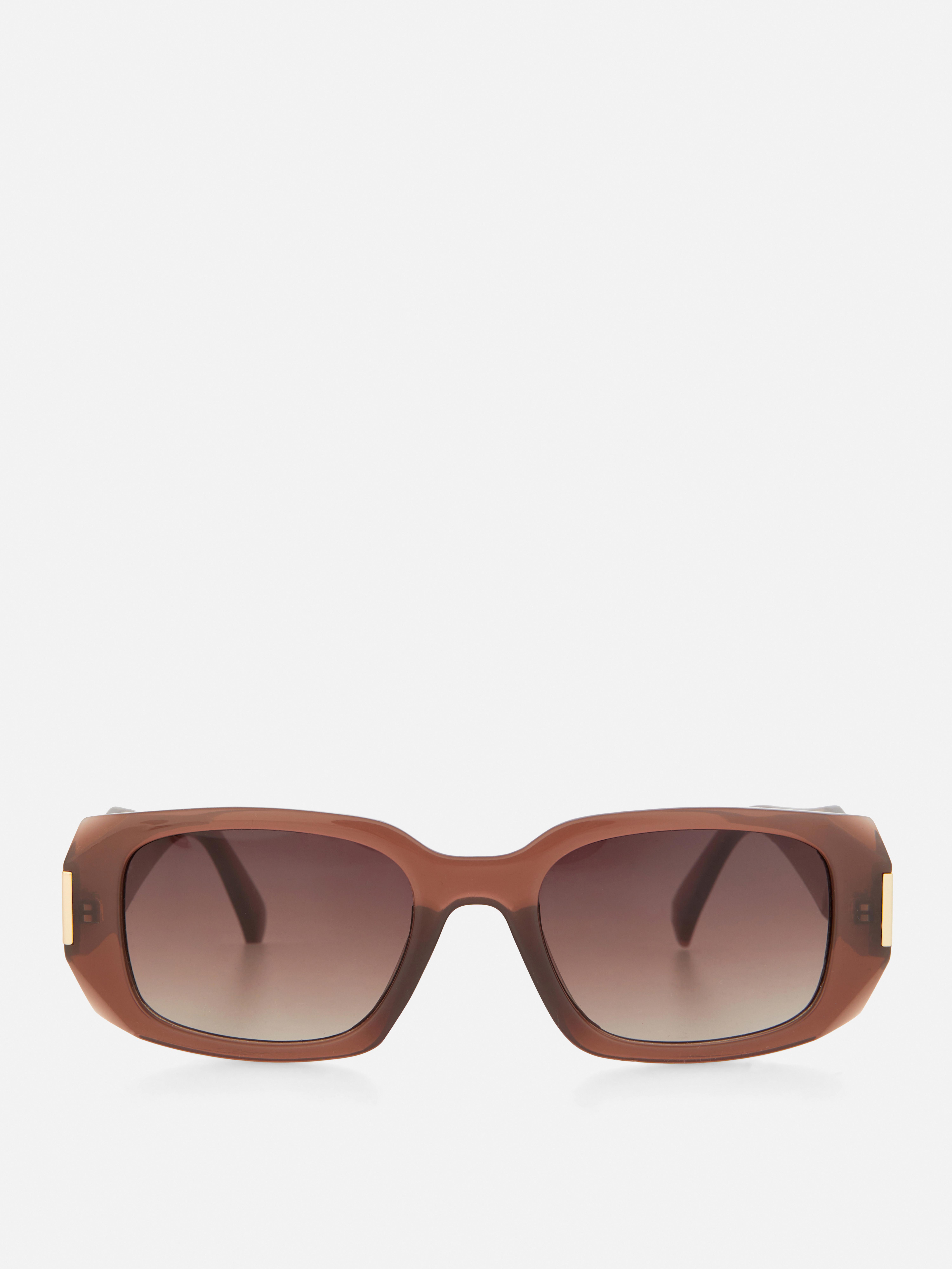 Sonnenbrille mit rechteckigen Gläsern Braun