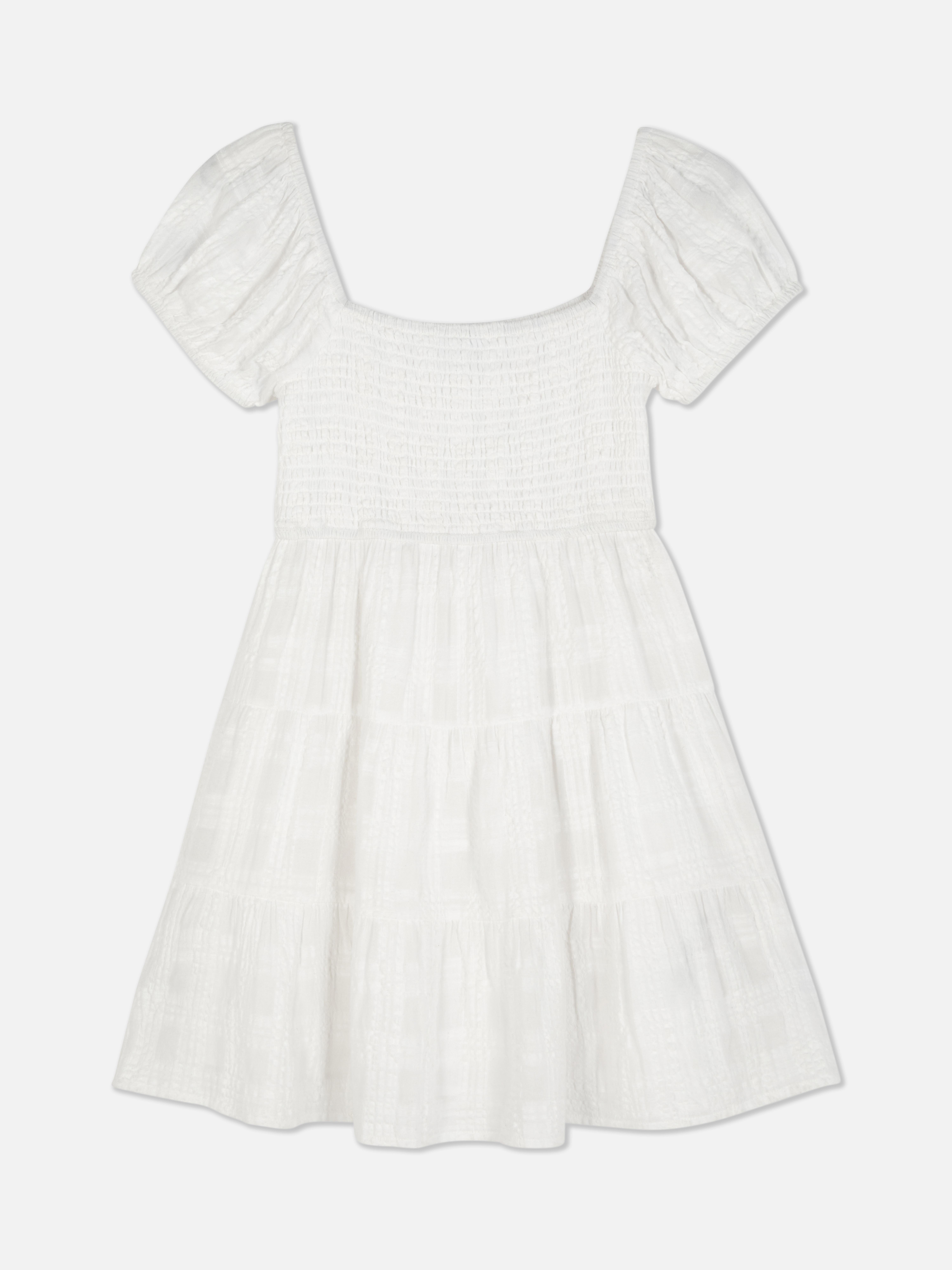 Vestido franzido camadas