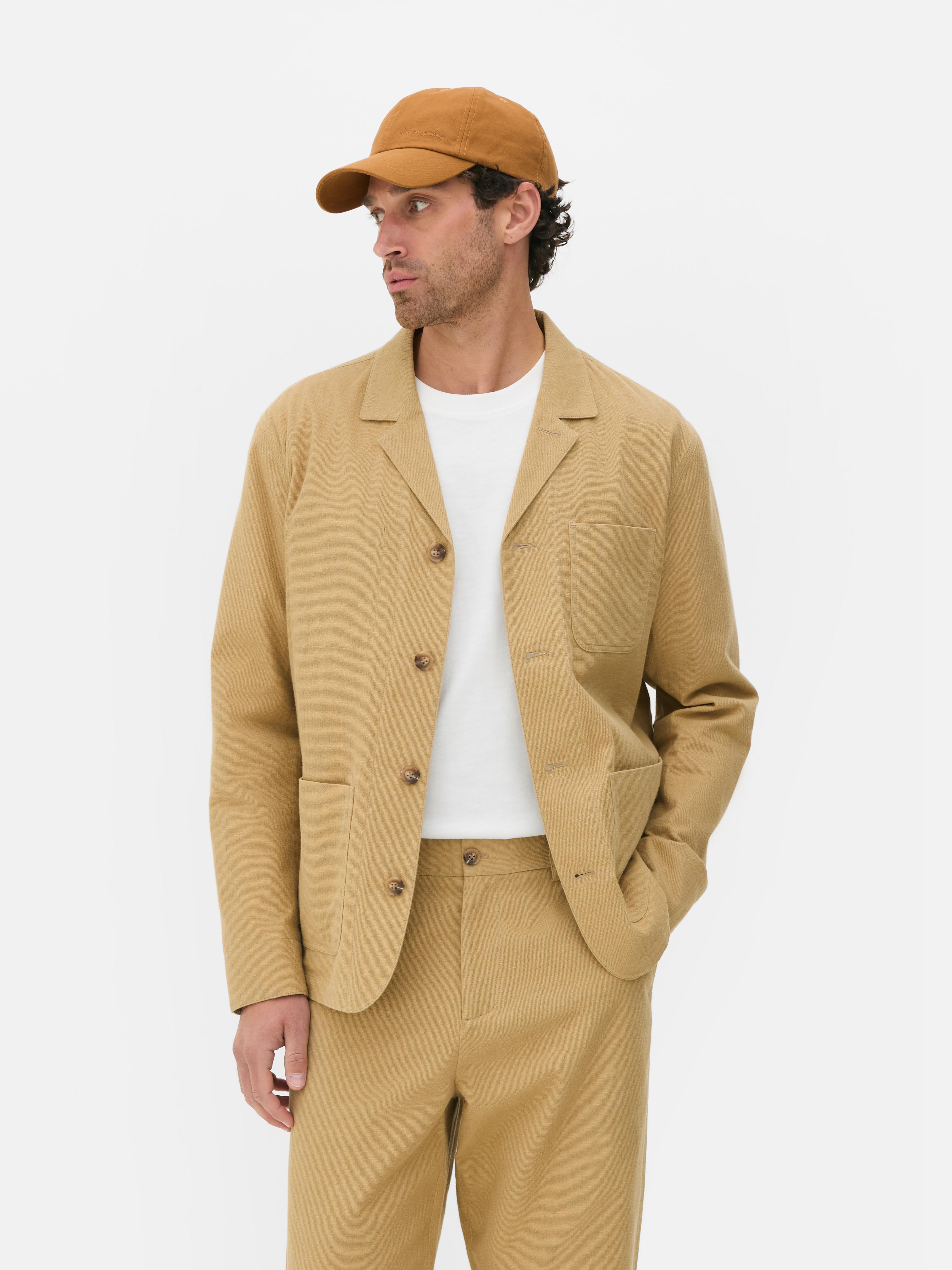 Textured Button-Up Blazer