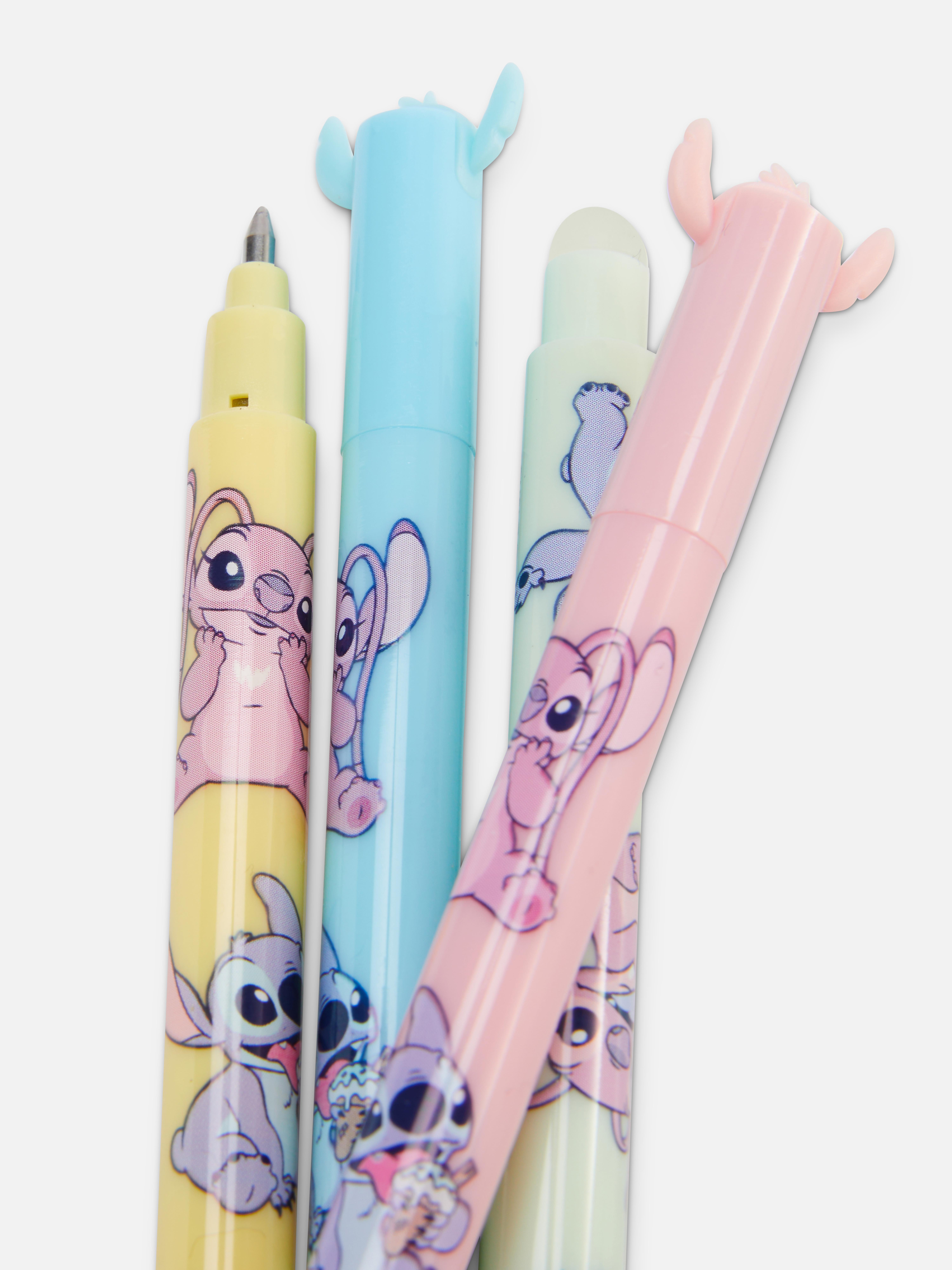 Pack 4 canetas apagáveis Disney Stitch