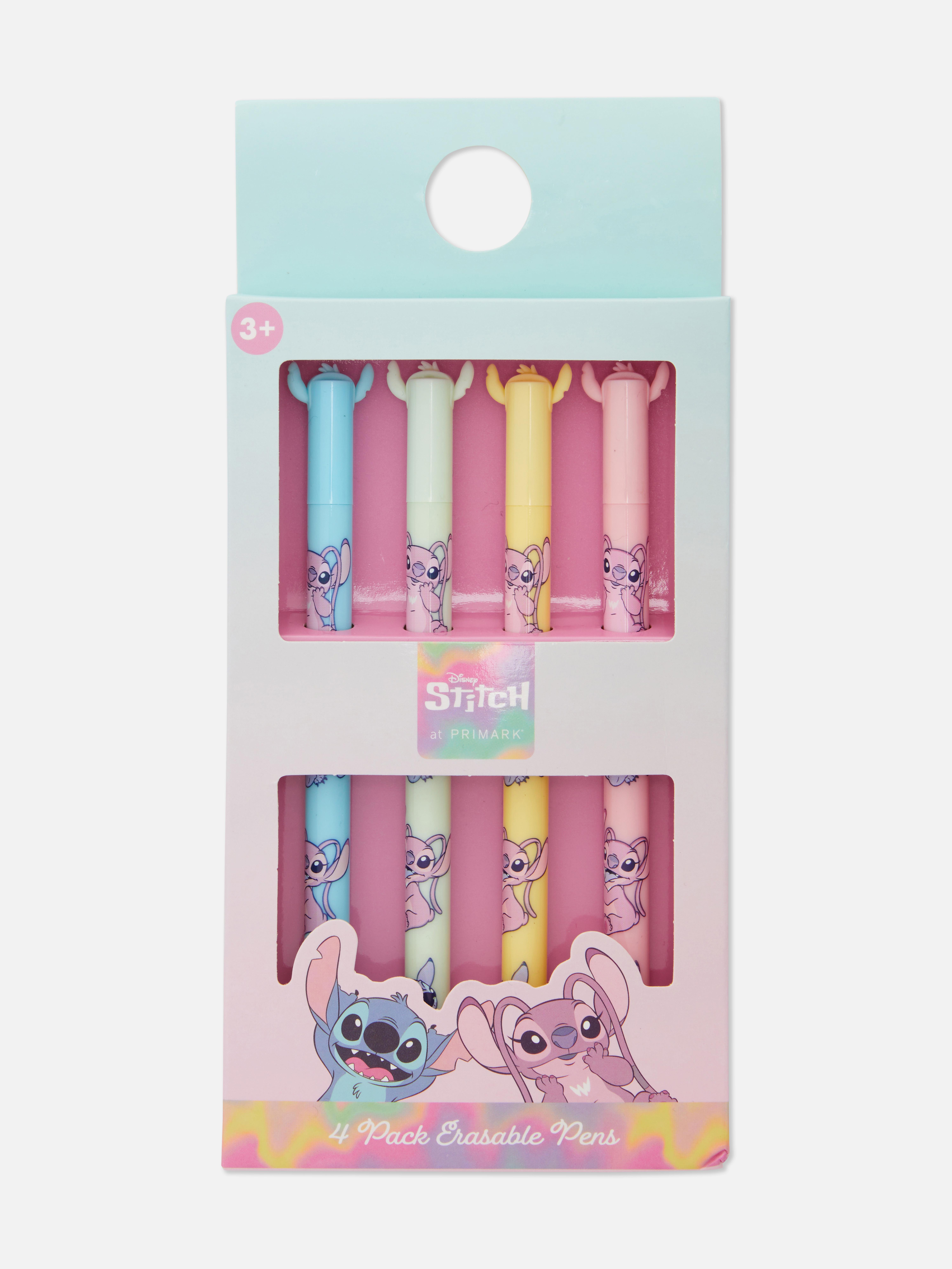 Pack 4 canetas apagáveis Disney Stitch