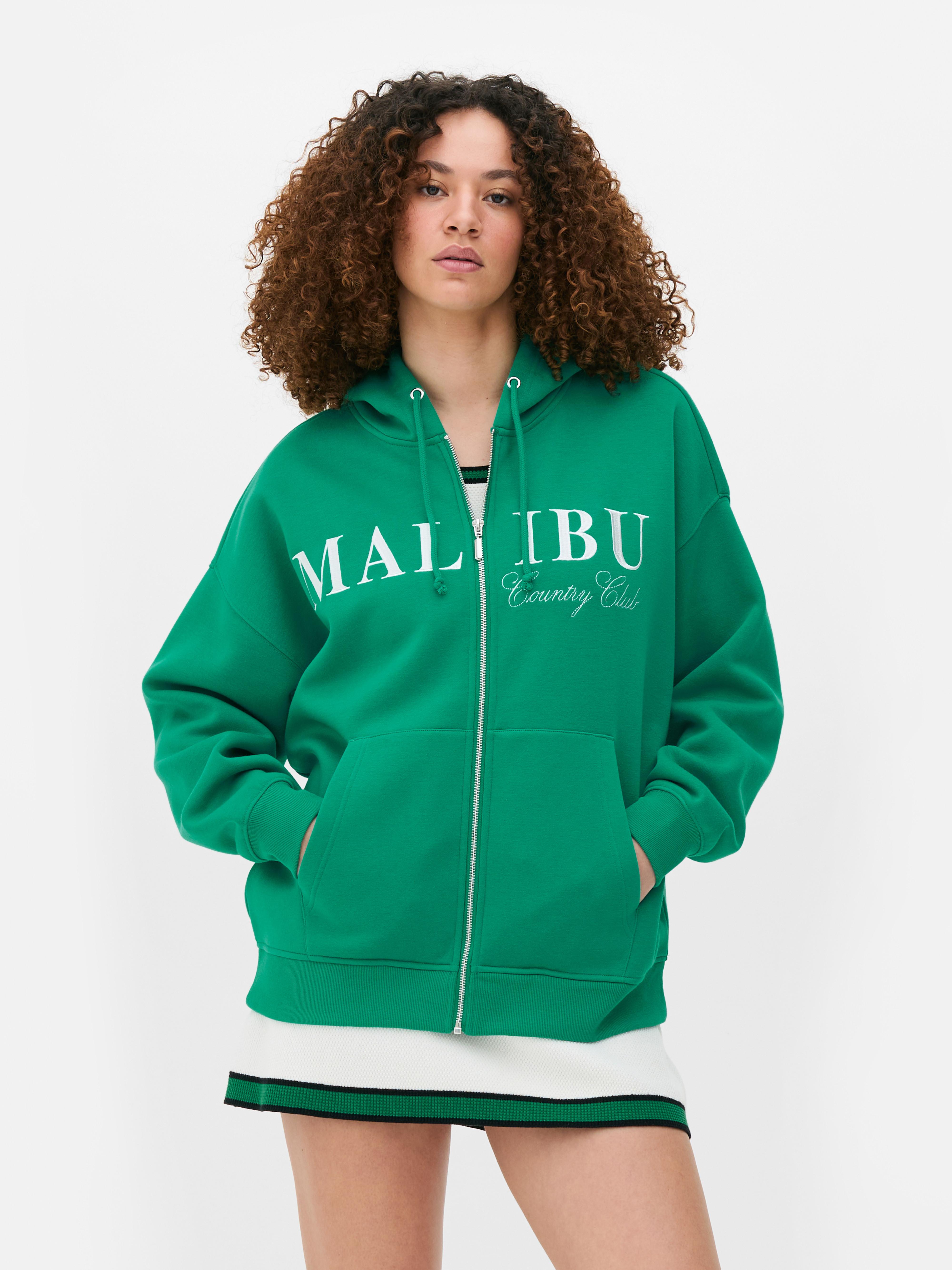 Sweat à capuche zippé oversize