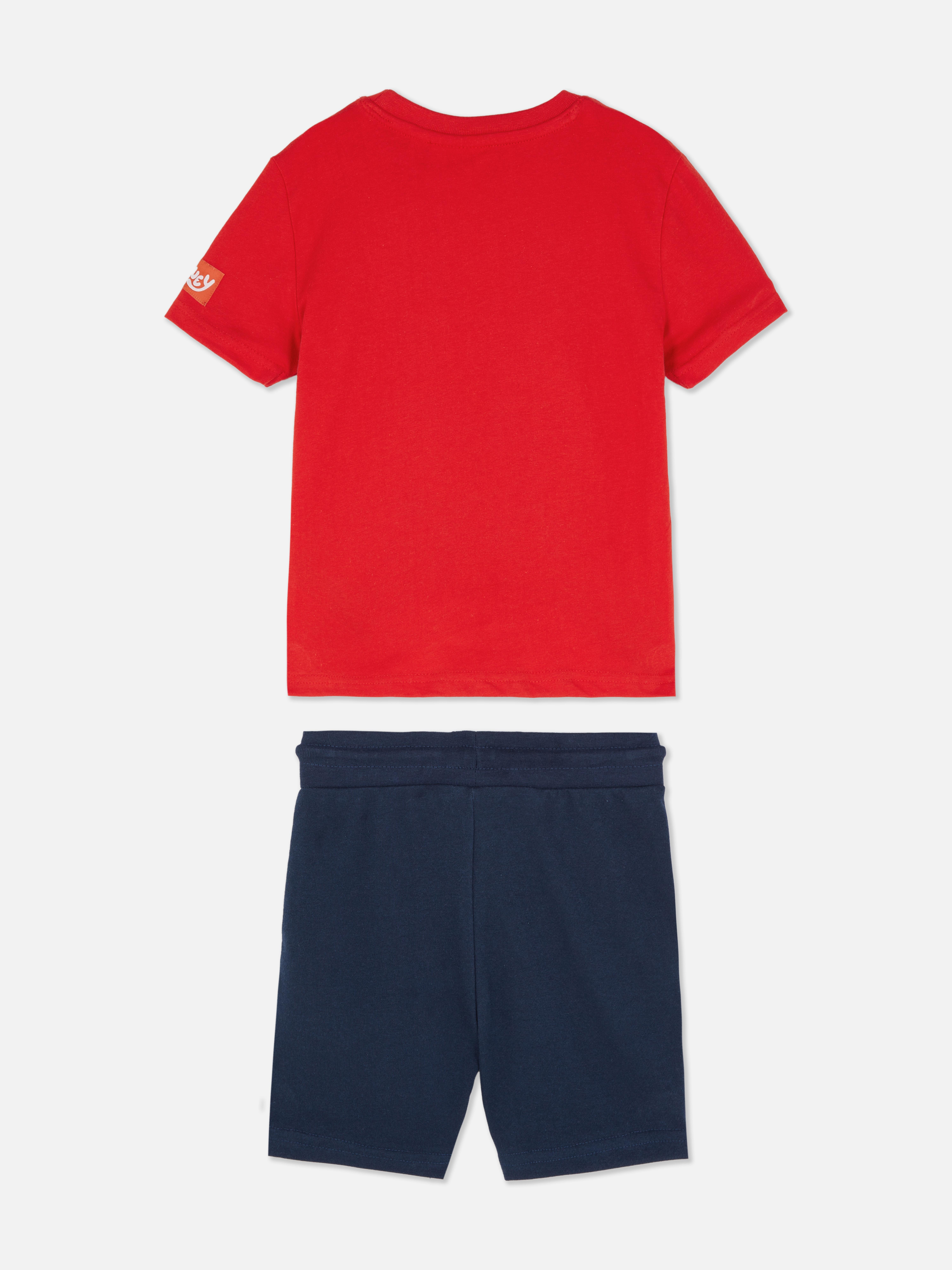 Completo maglietta e pantaloncini con grafica Bluey