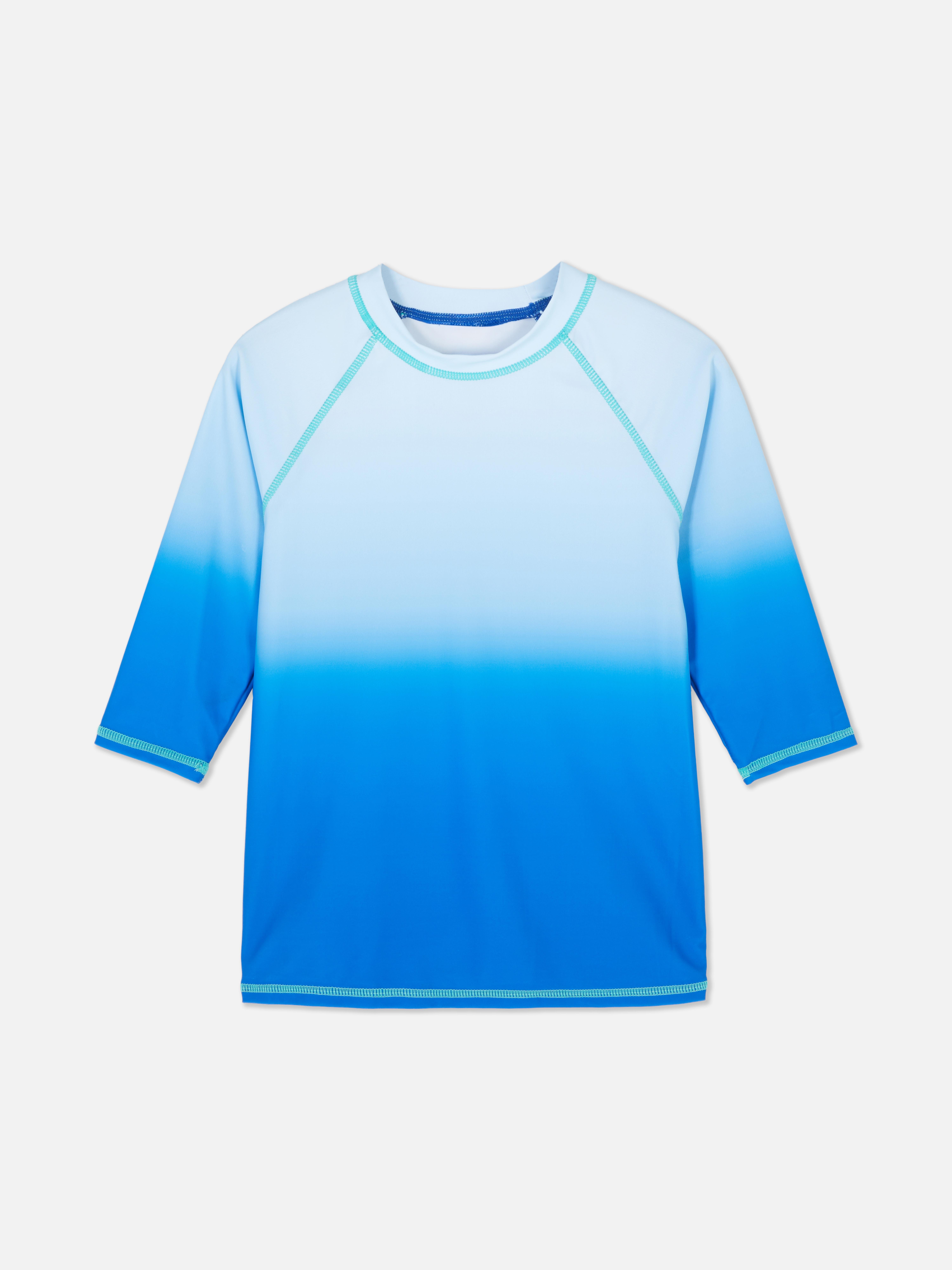 Camiseta de baño protectora con diseño degradado