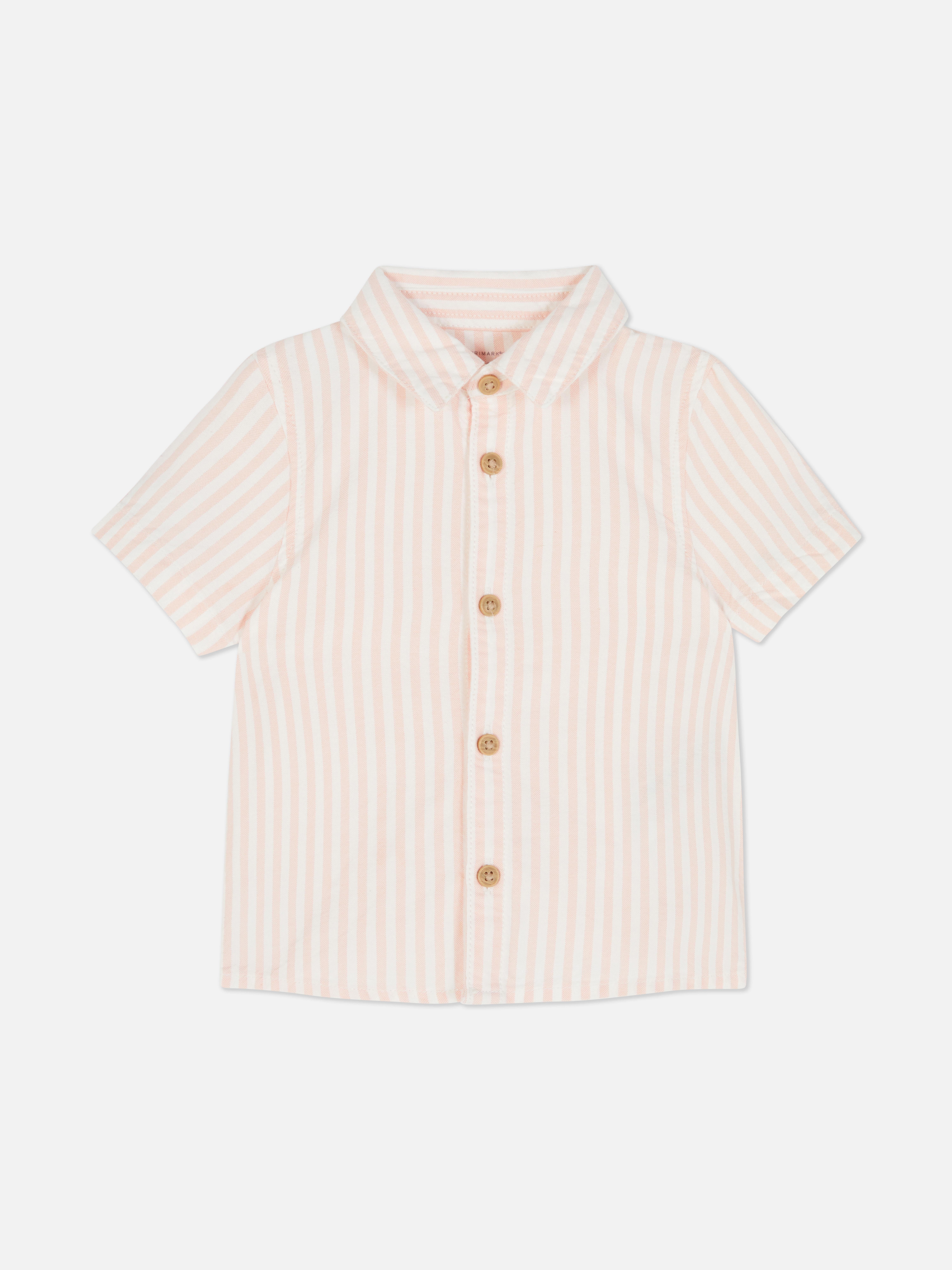 Camisa Oxford manga curta riscas