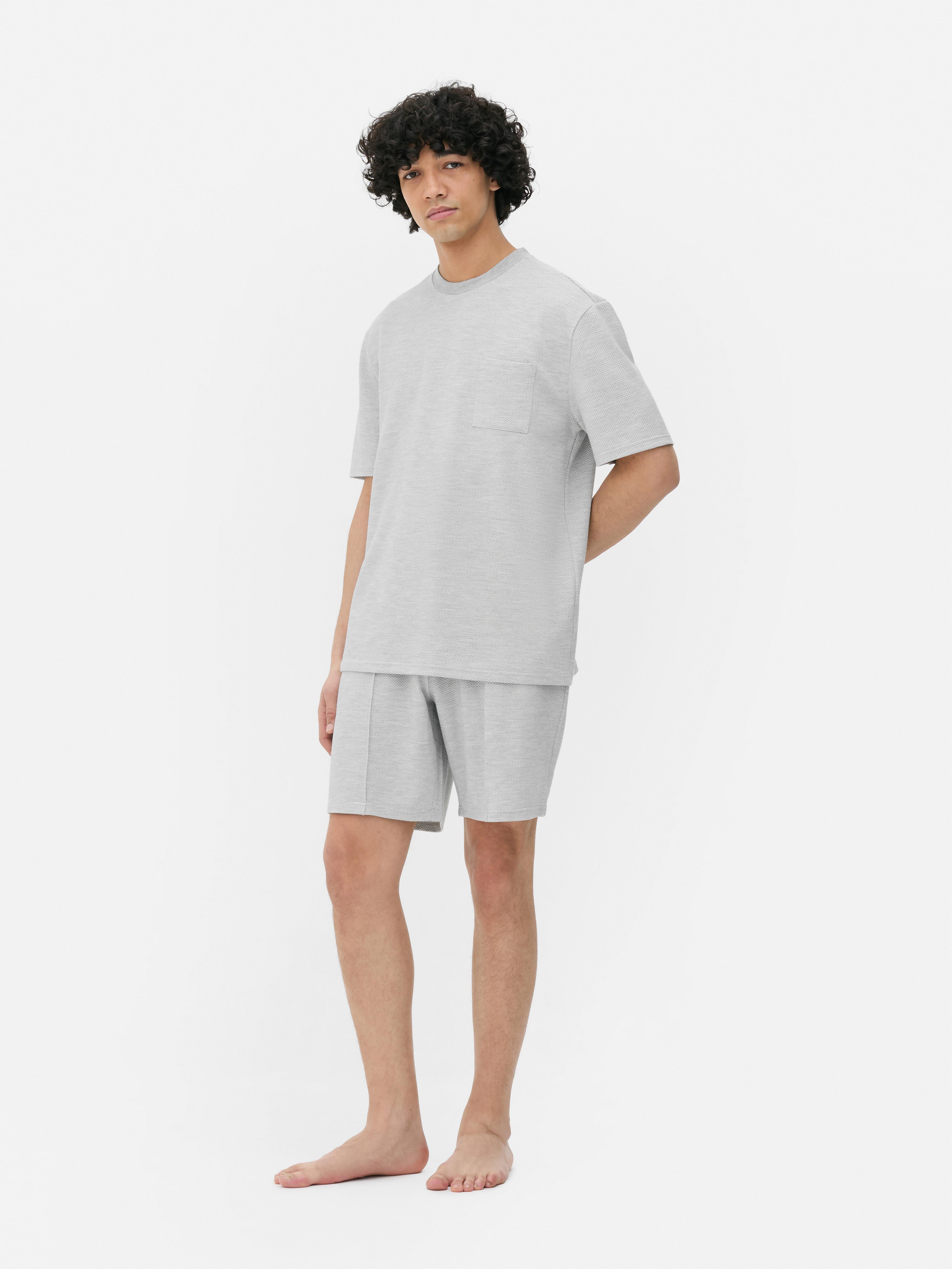 Textured Tee with Chest Pocket