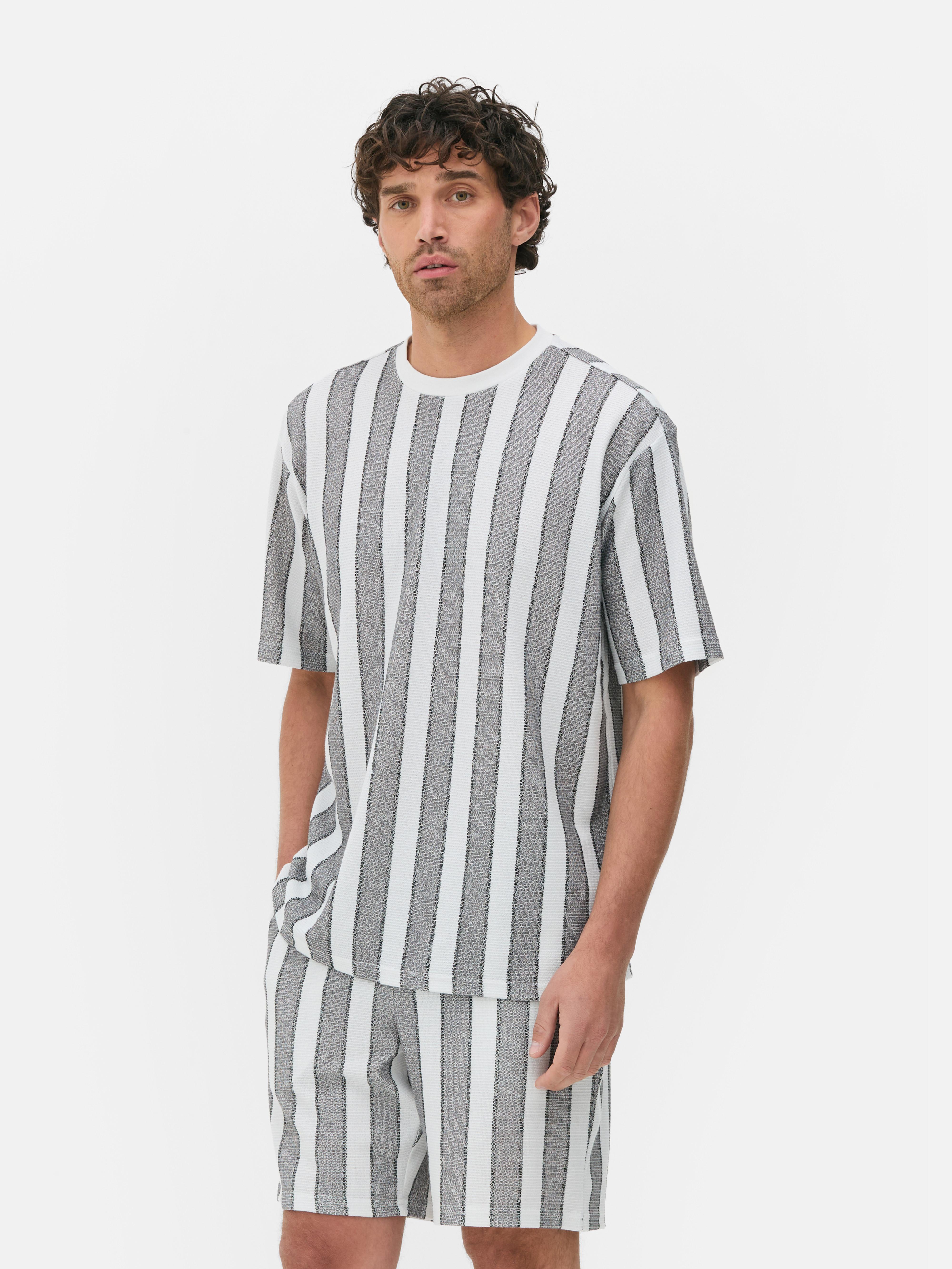 Gestreept T-shirt met korte mouwen