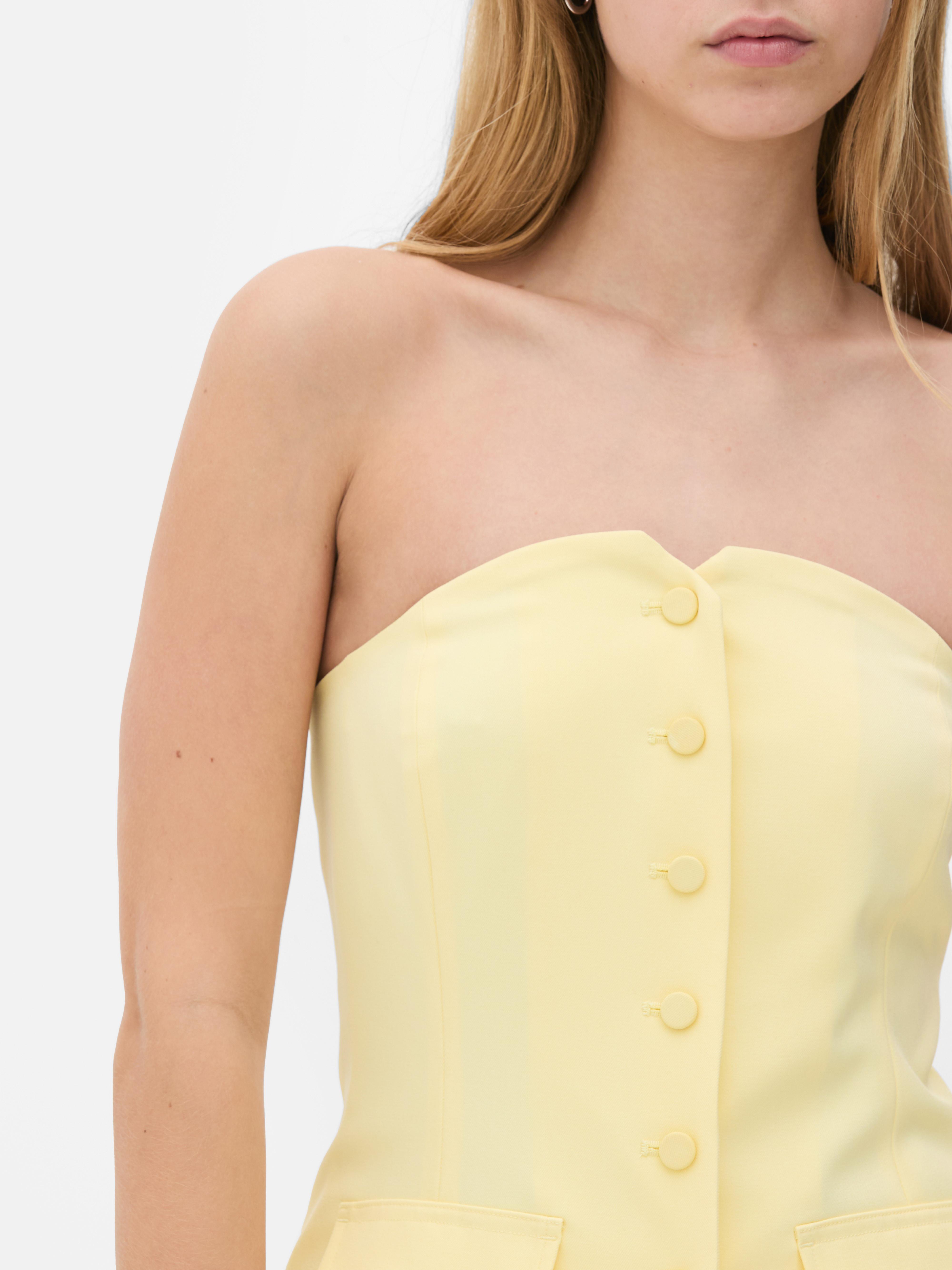 Gilet de costume boutonné sans bretelles