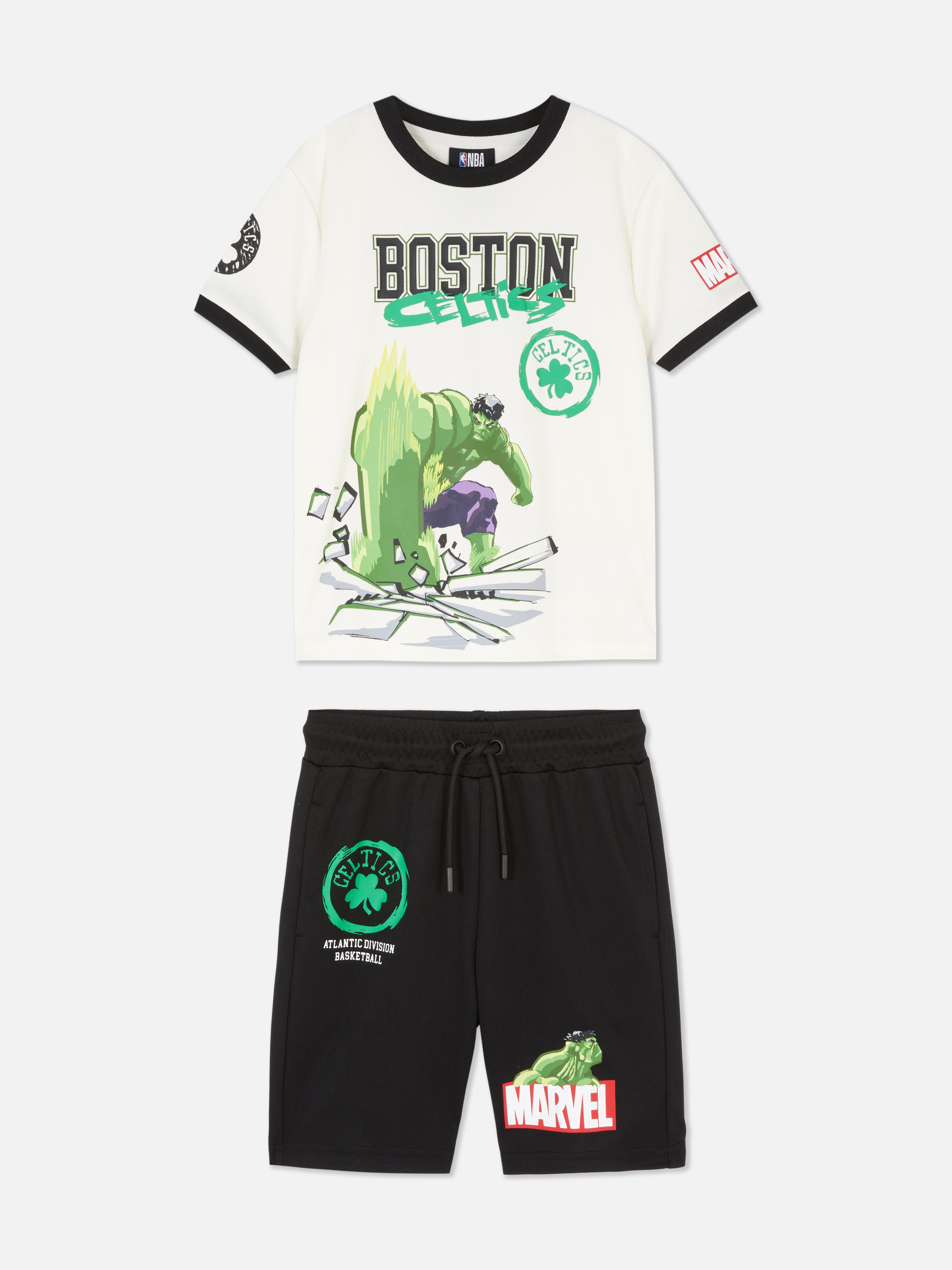 „Marvel Hulk Boston Celtics“ Schlafanzug mit Shorts