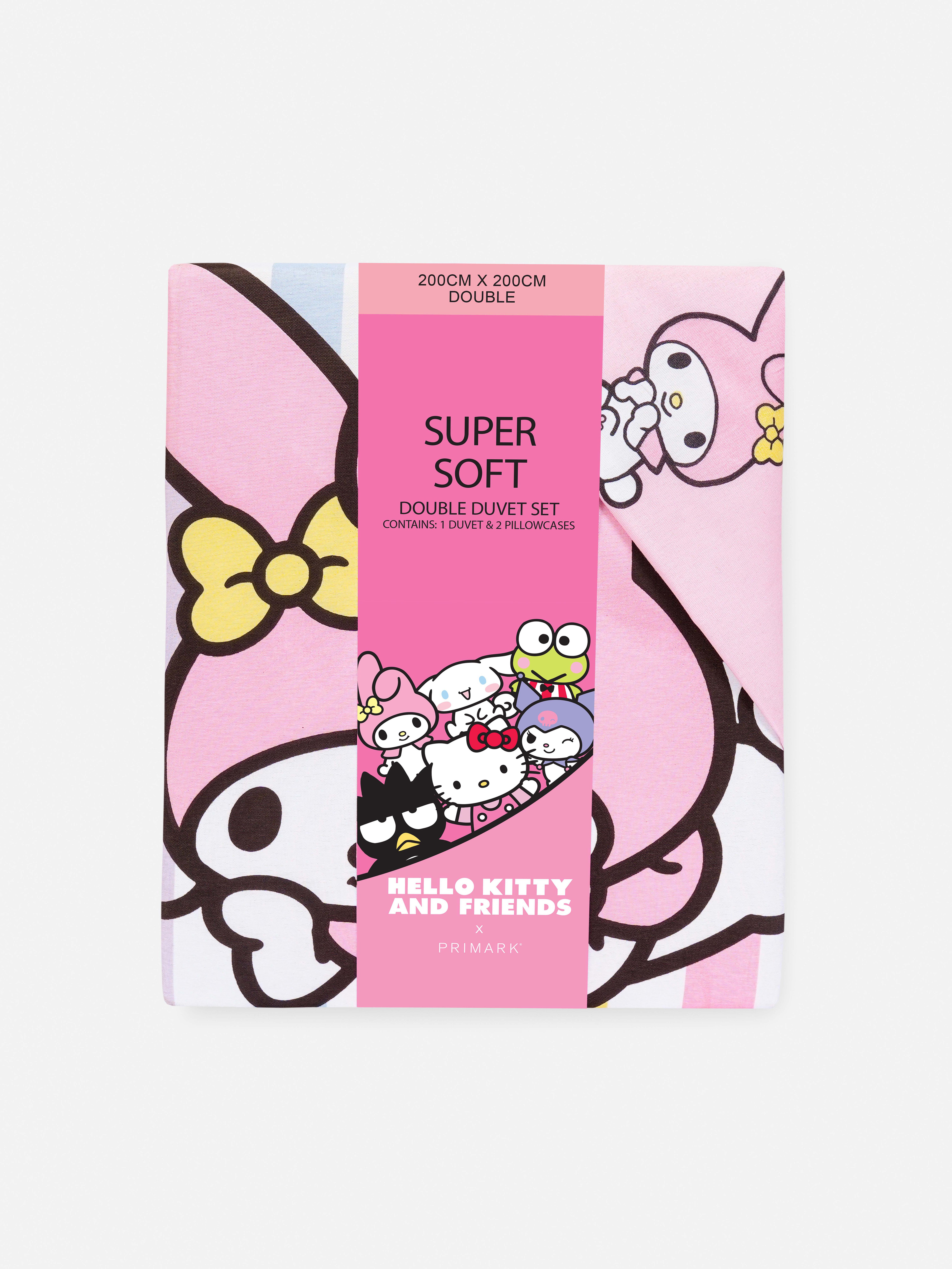 Conjunto capa edredão casal Hello Kitty and Friends reversível