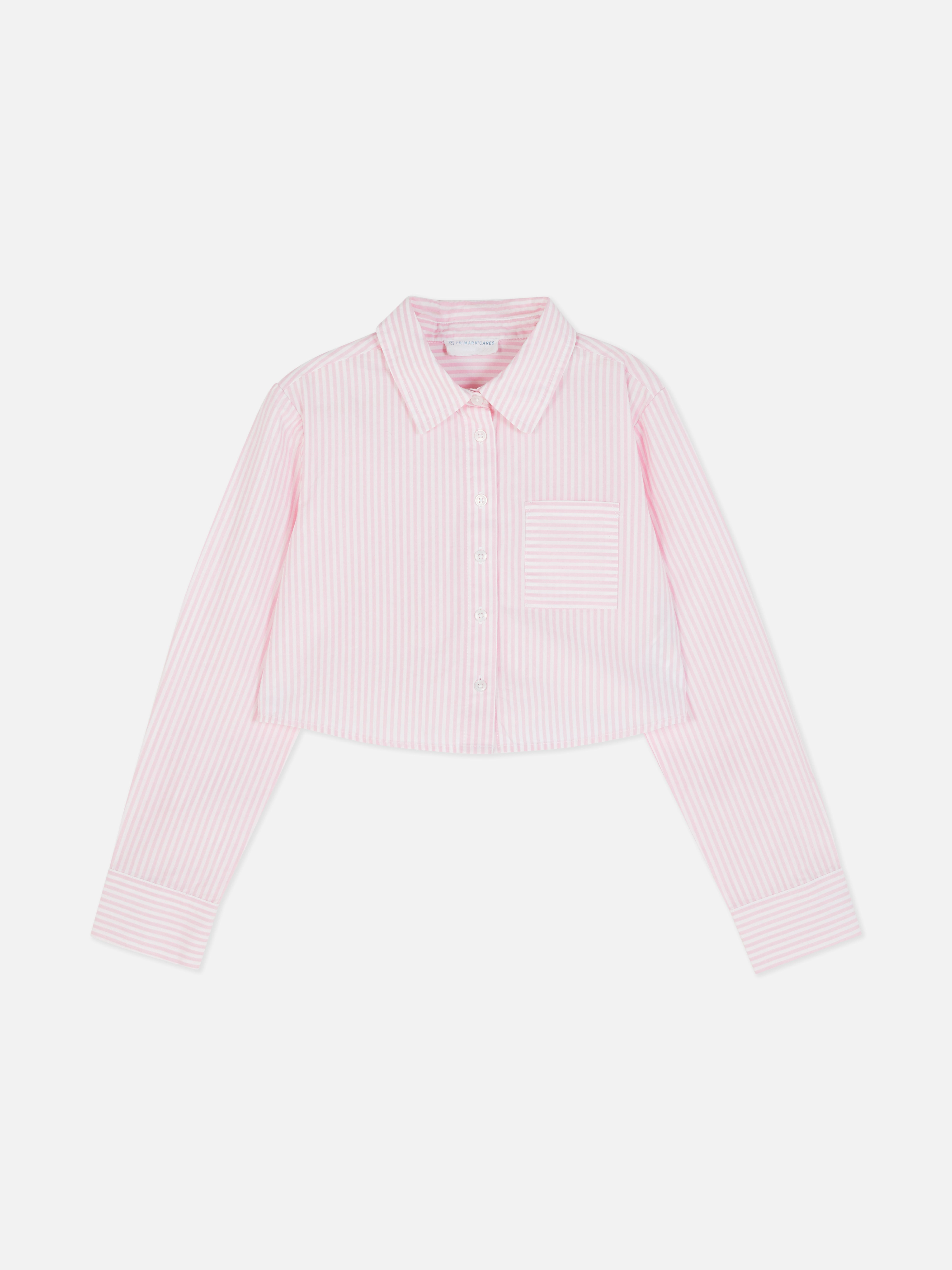 Chemise courte à rayures