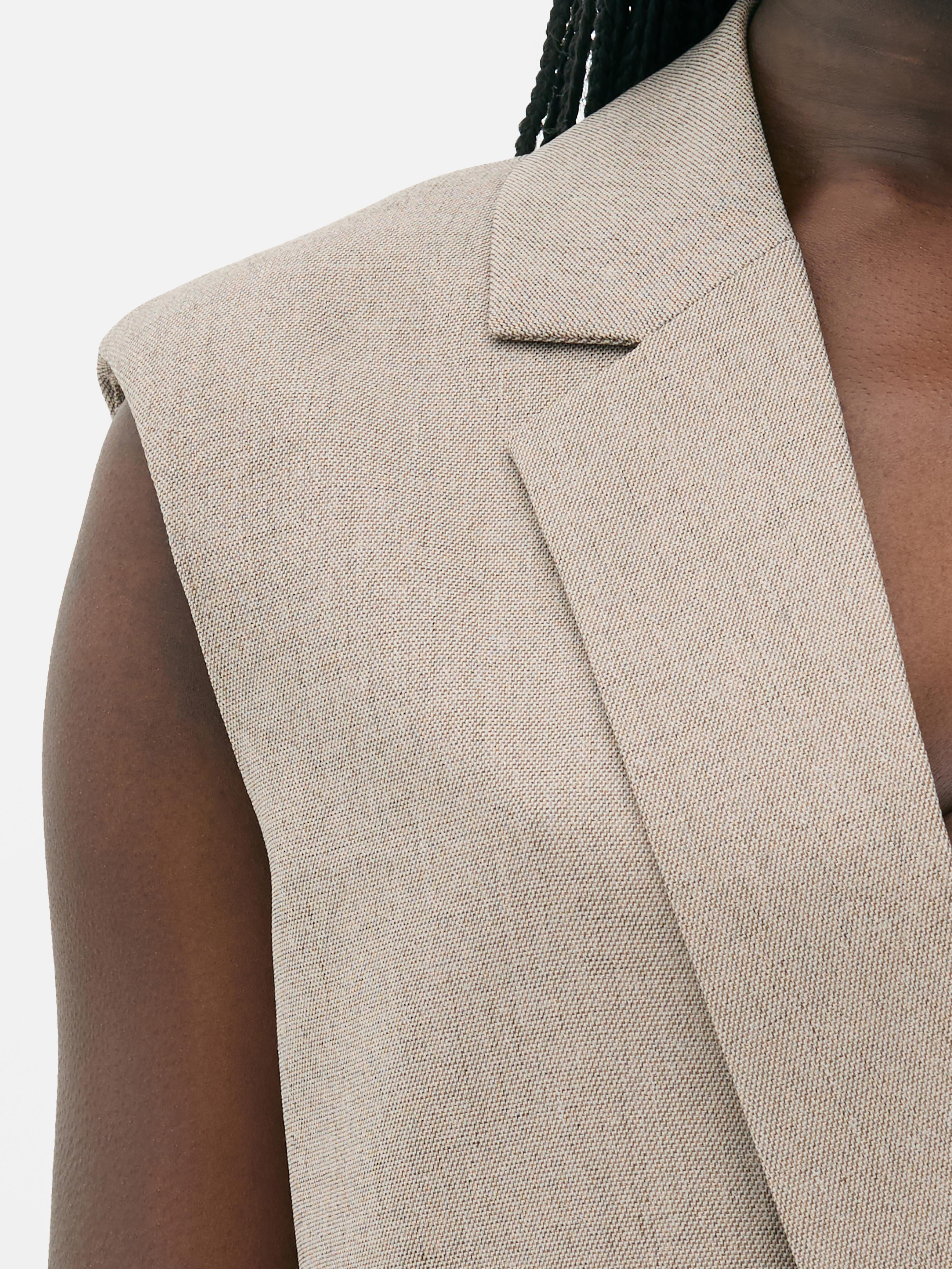Rita Ora Cropped Padded Waistcoat