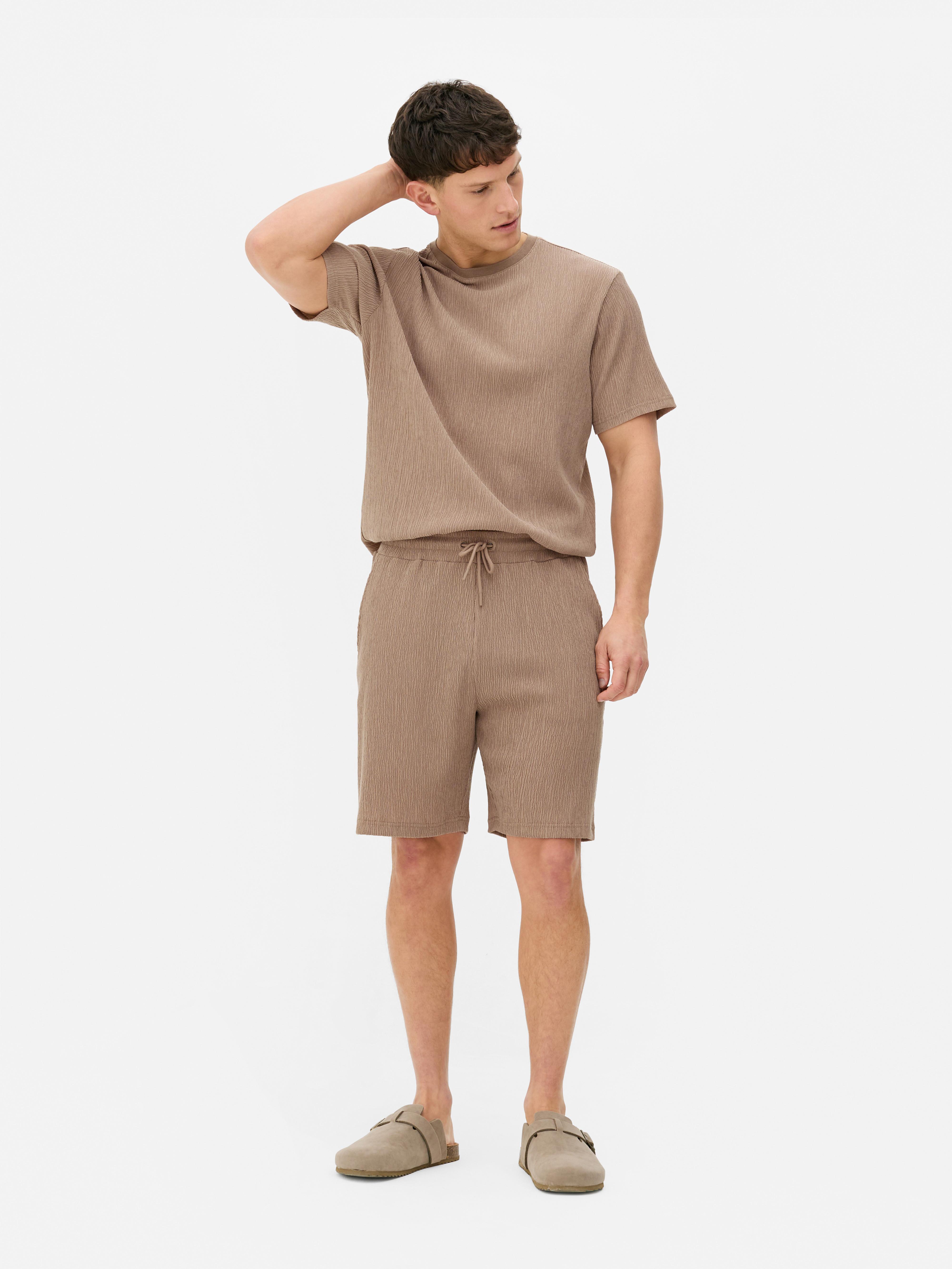 Gerimpelde short met trekkoord Kem