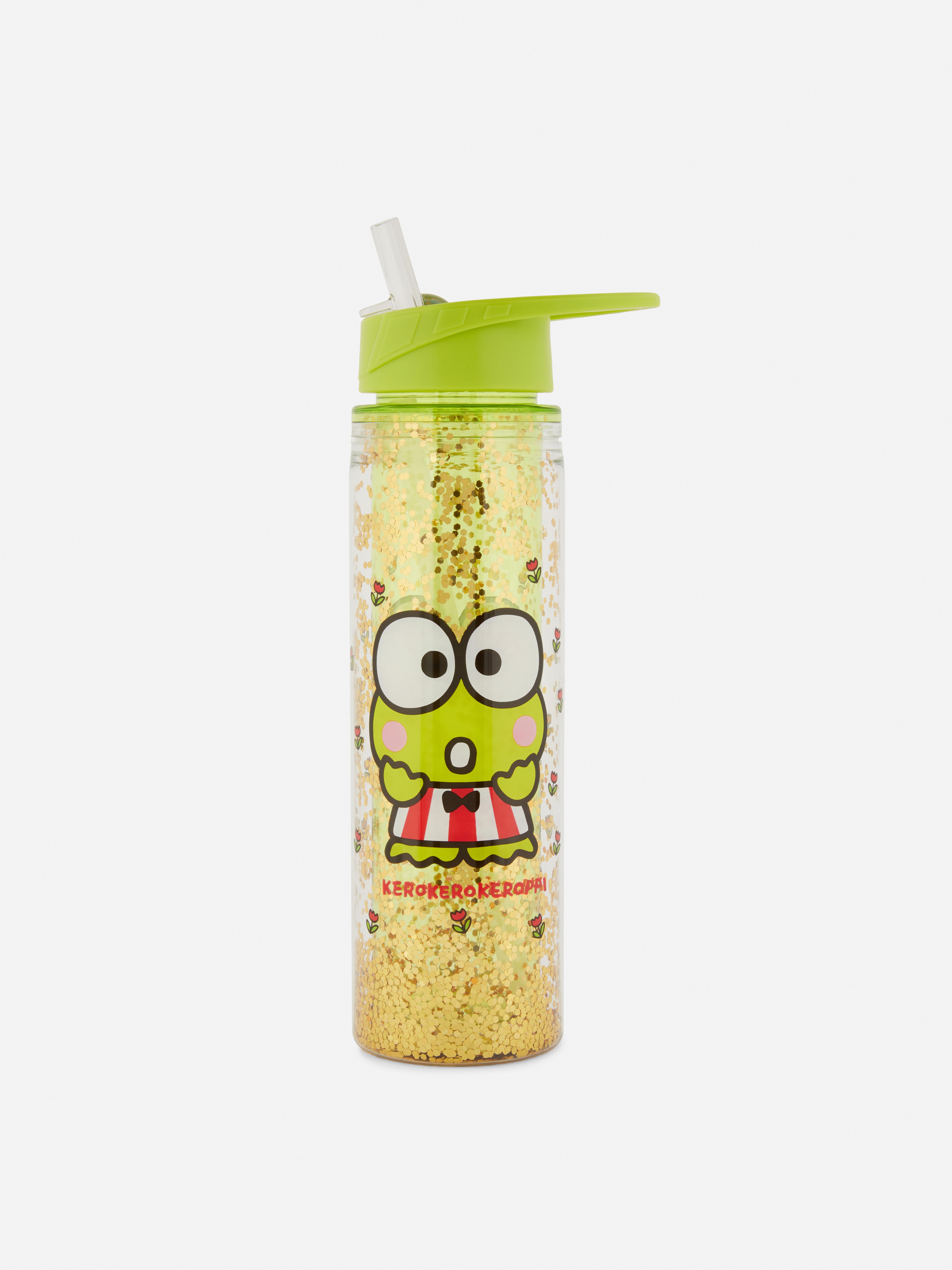Brokatowa butelka na wodę z Keroppim z Hello Kitty