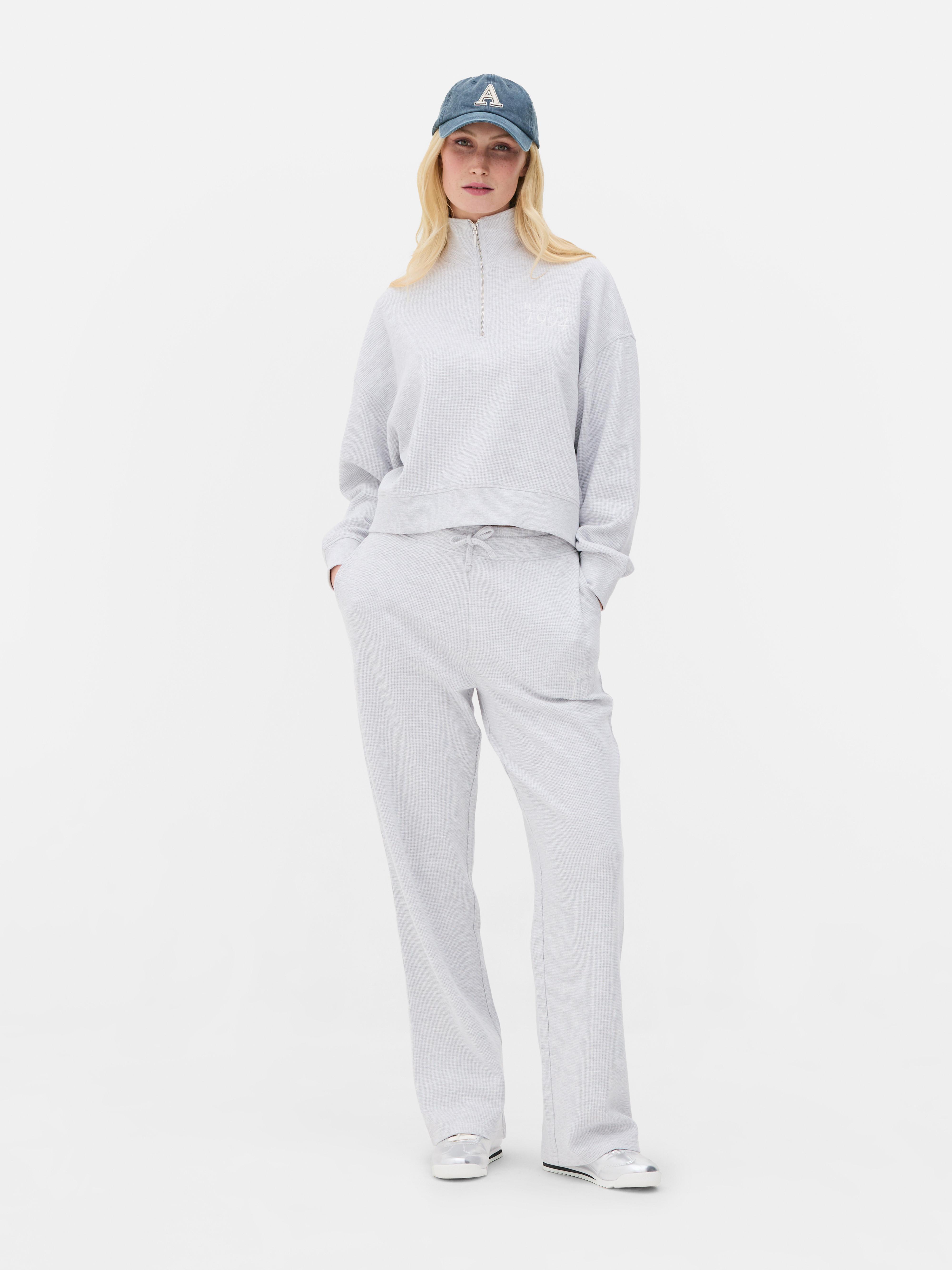 Co-ord Waffle Half-Zip Sweatshirt