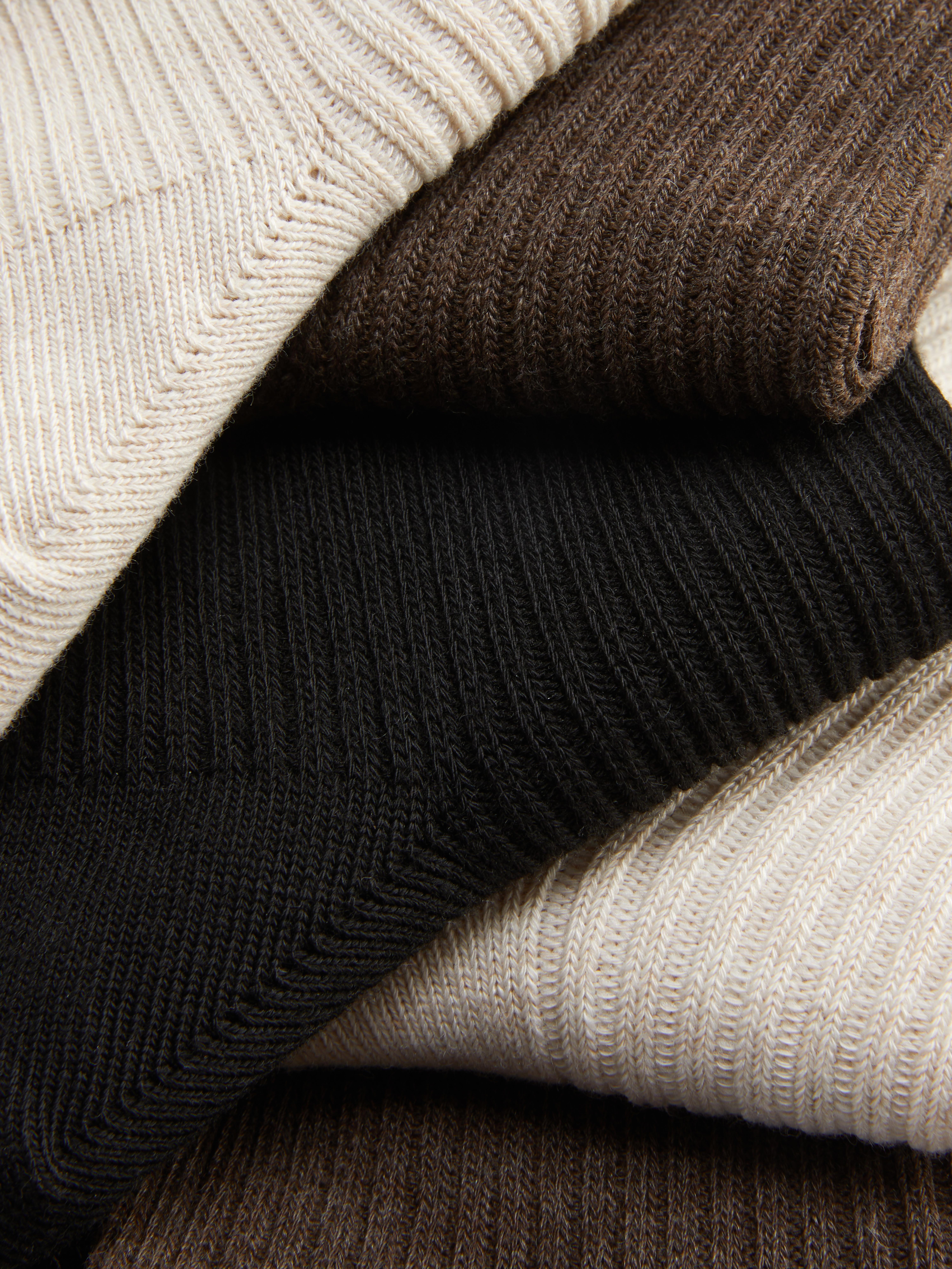 Gerippte Crew-Socken, 5er-Pack
