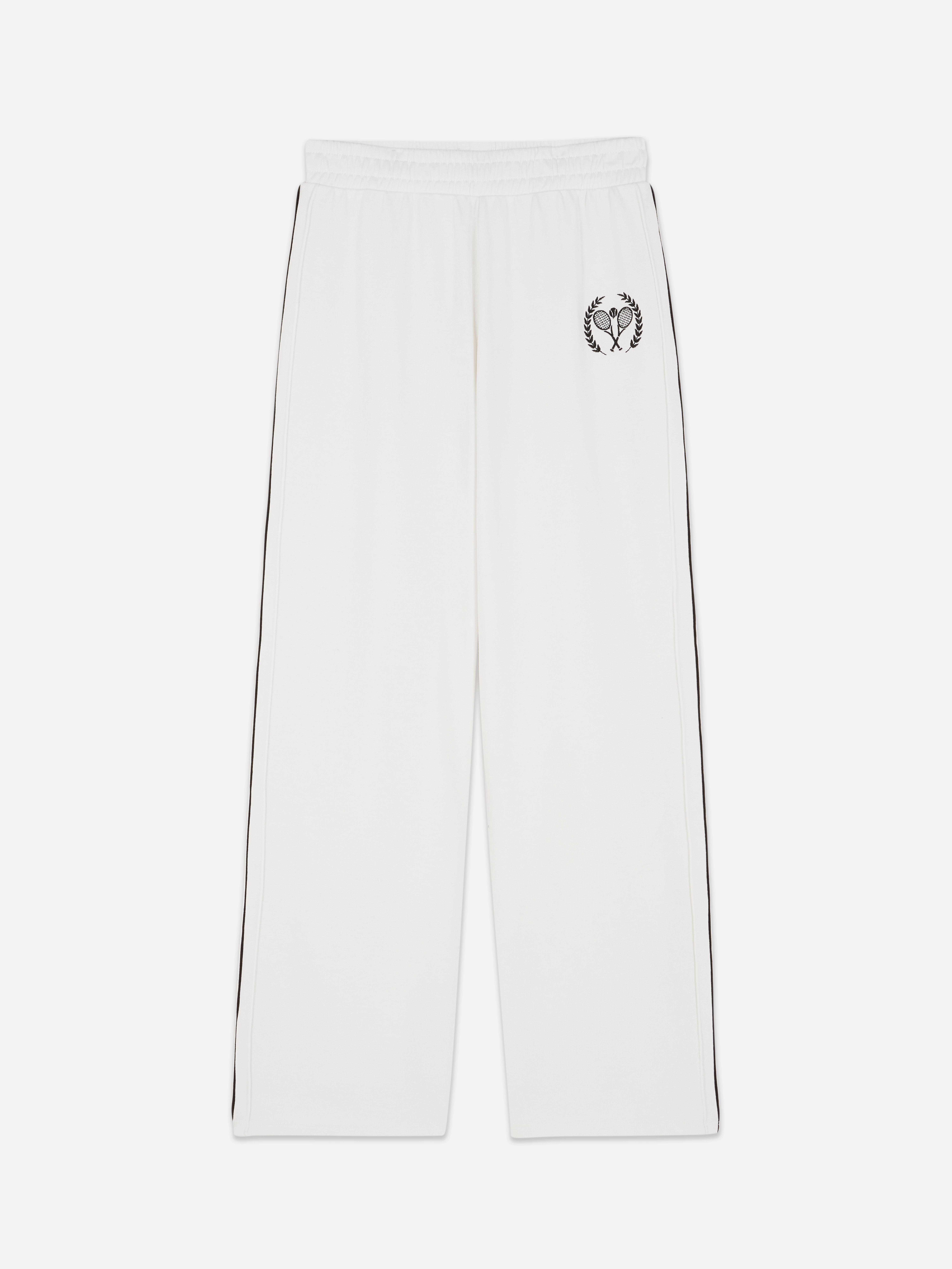 Joggers universitarios de pernera recta combinables