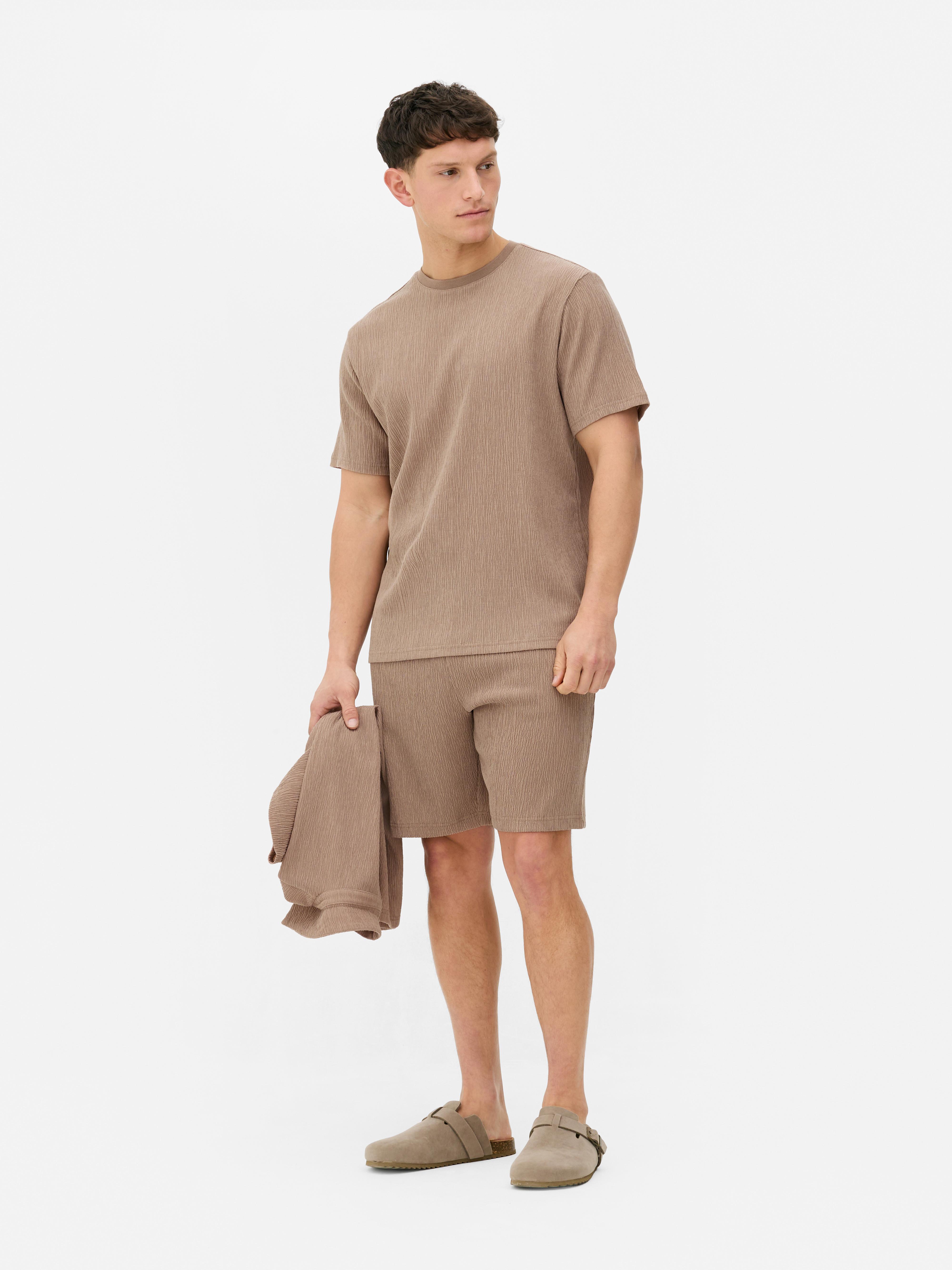 T-shirt textura enrugada Kem