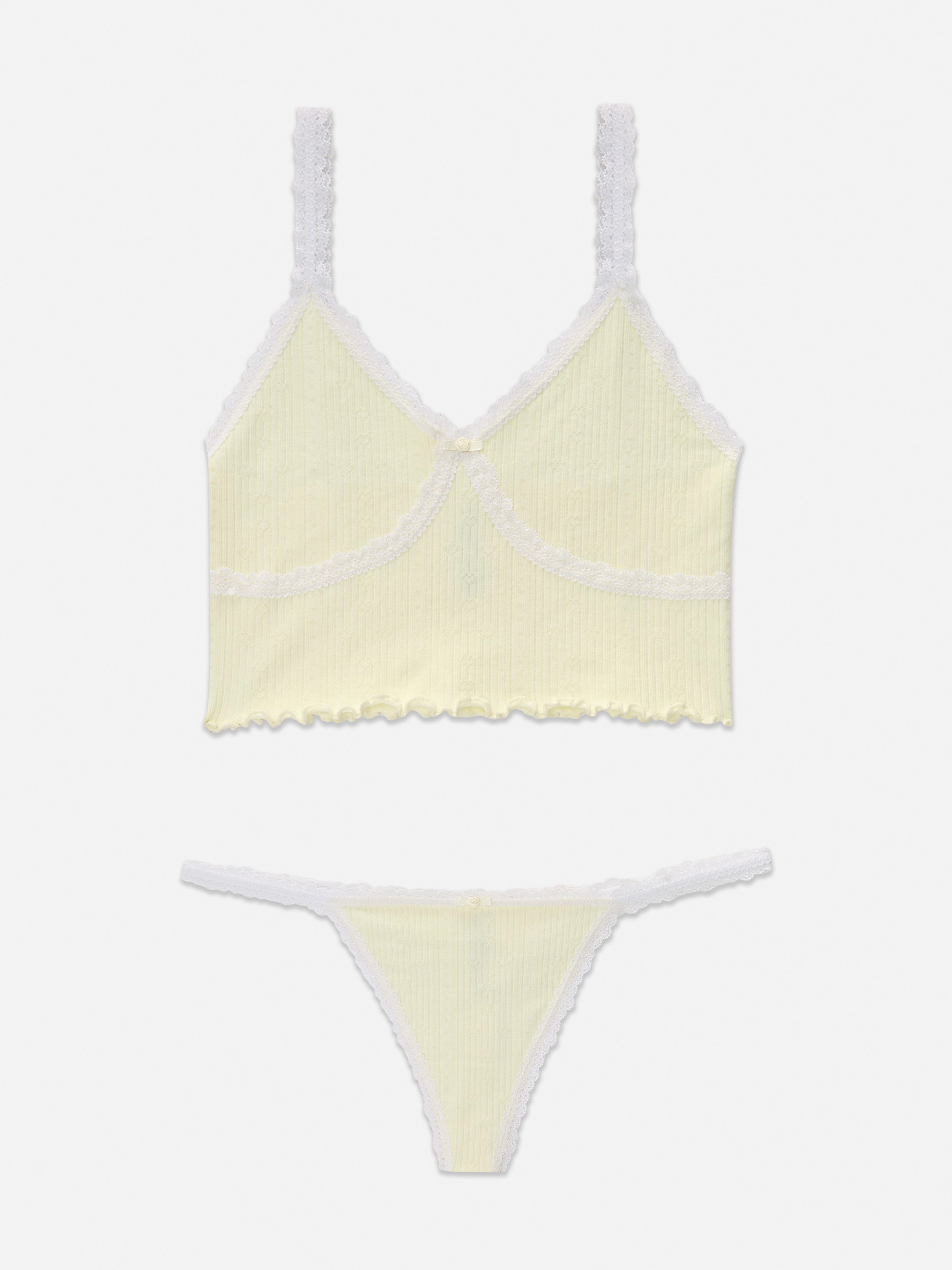 Long Pointelle Underwear Set