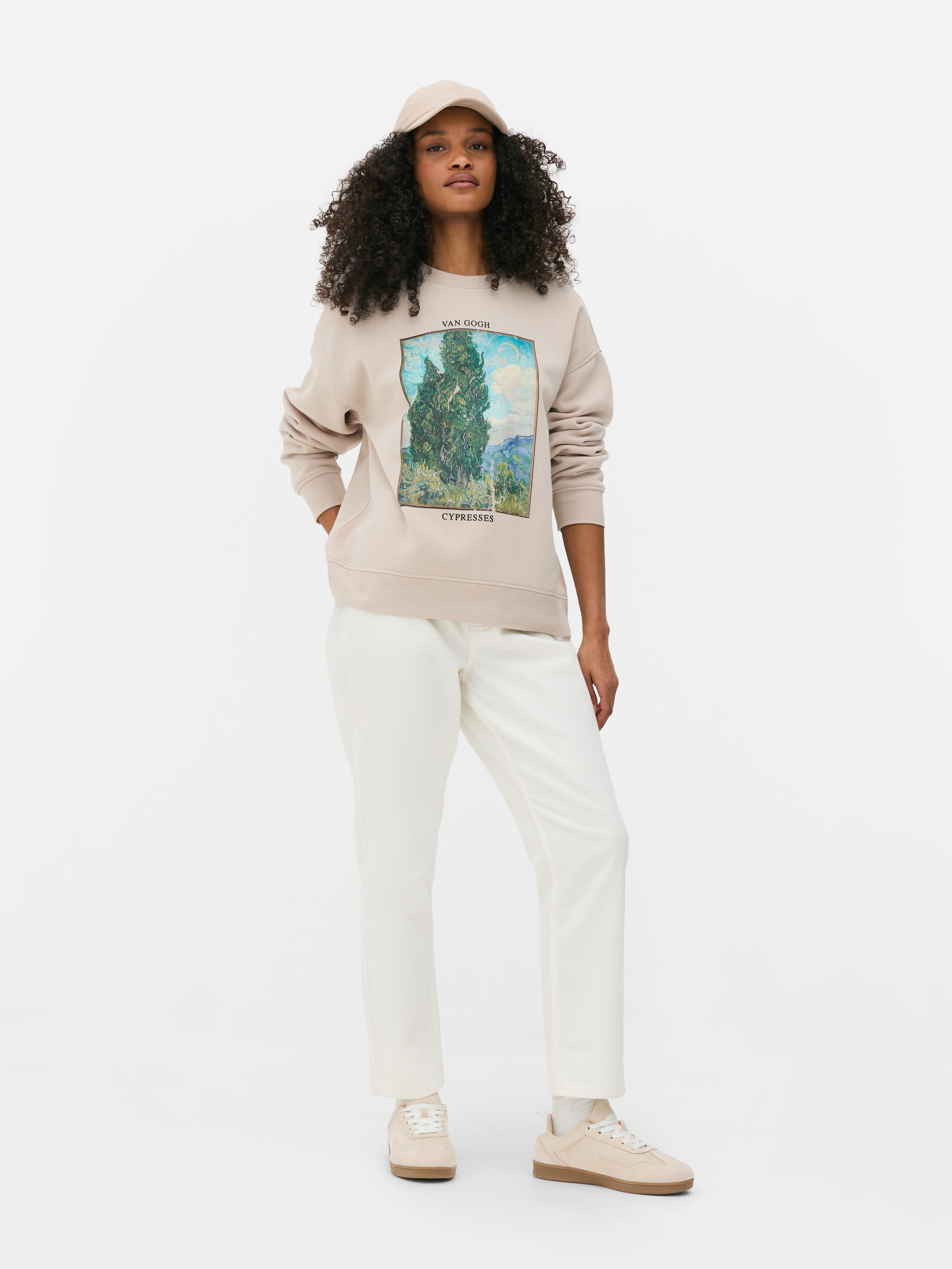 Sweatshirt met kunstprint