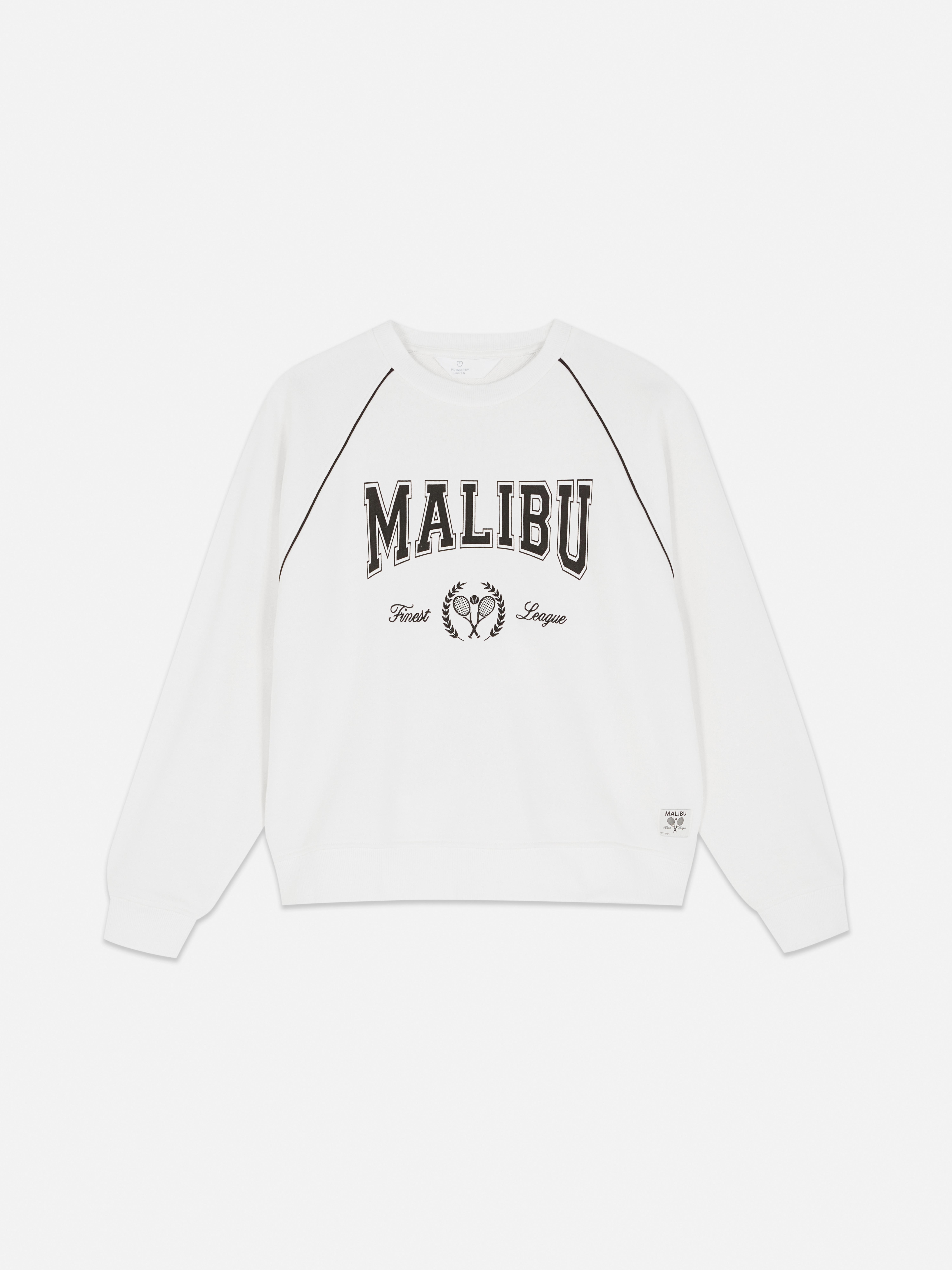 Malibu-feliratos pulóver