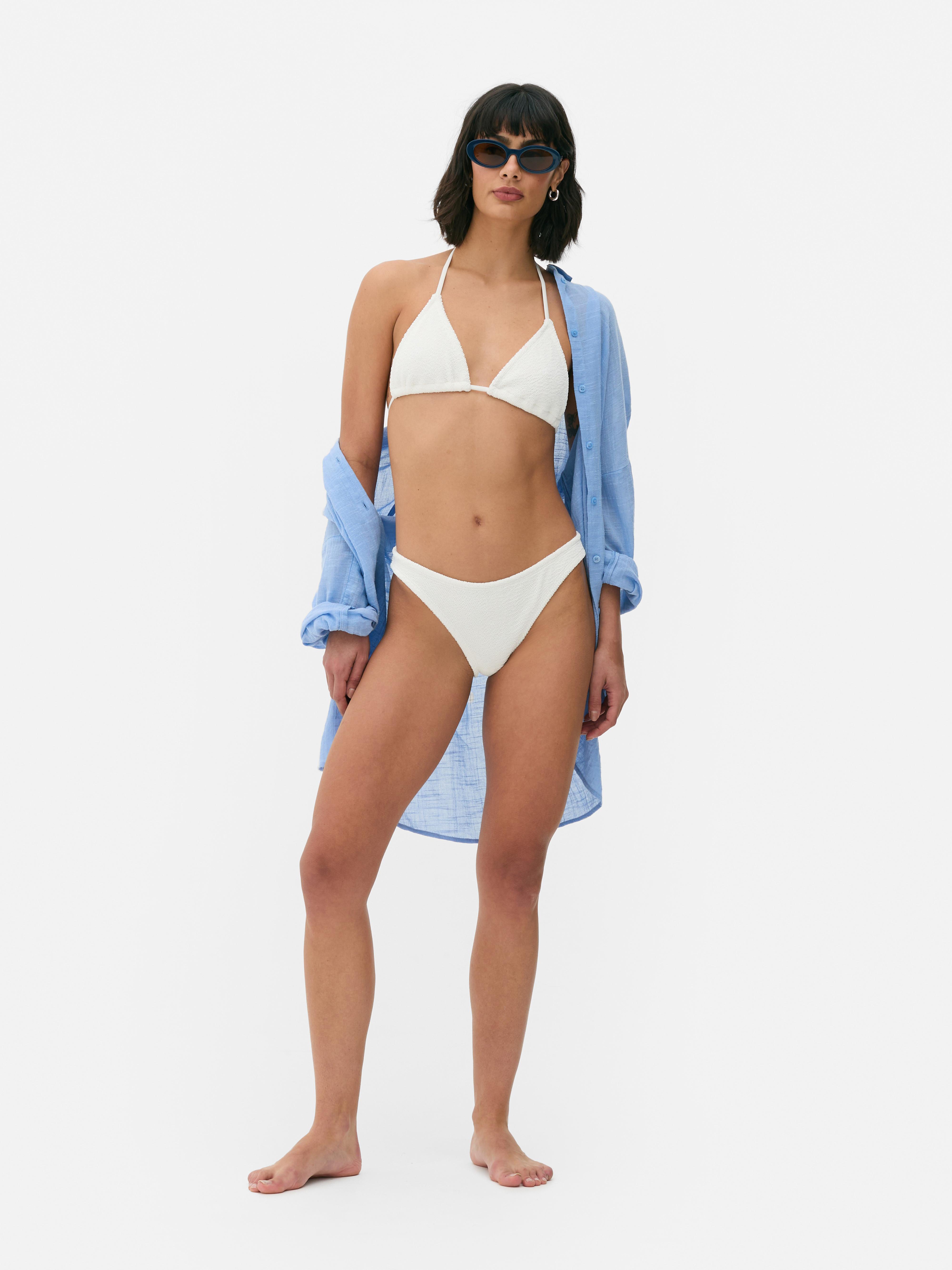 Crinkle Triangle Bikini Top