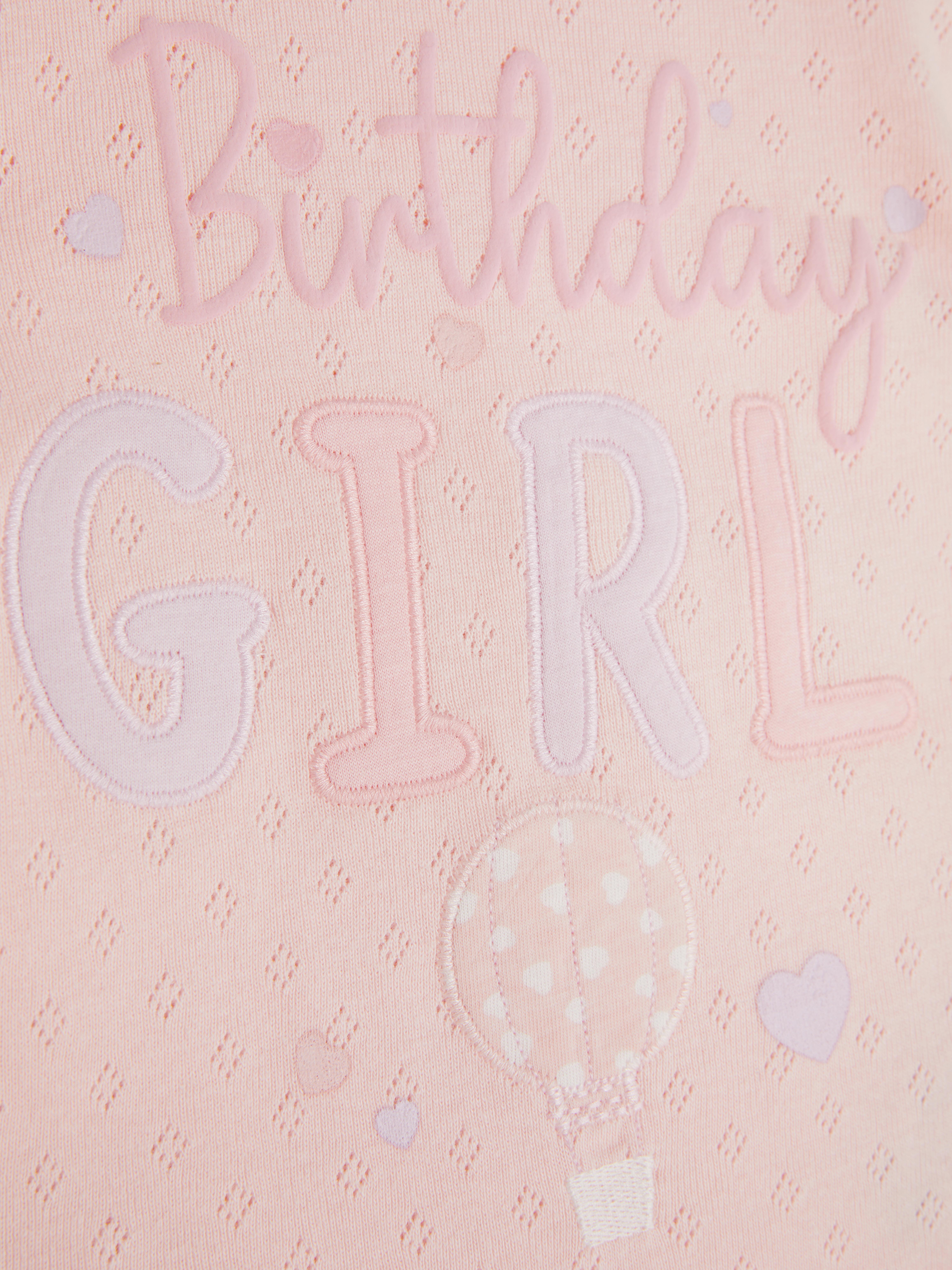 Body malha geométrica Birthday Girl