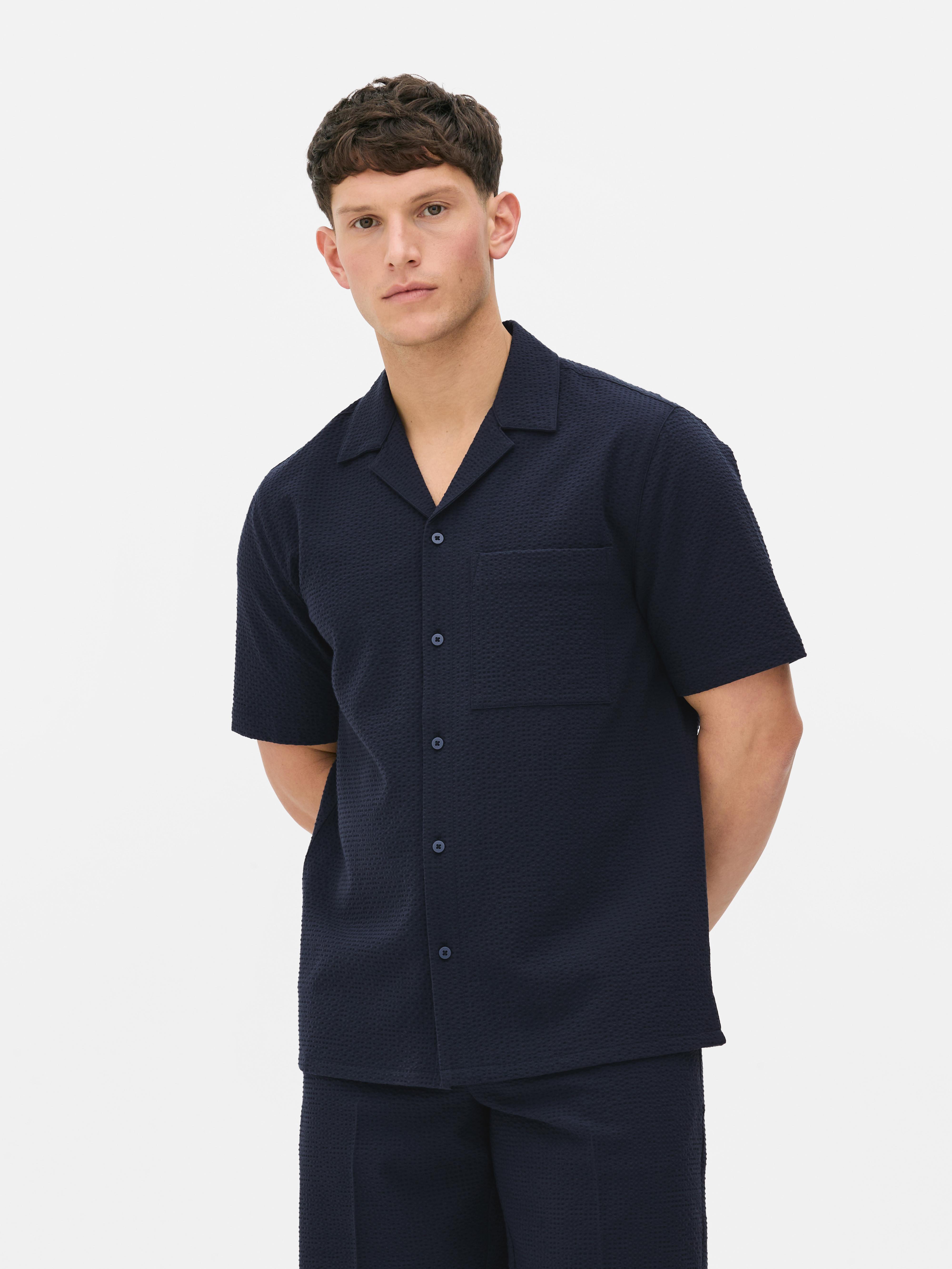 ファッション人気ブランドランキング Men's Navy Primark | Shirt Seersucker Kem トップス