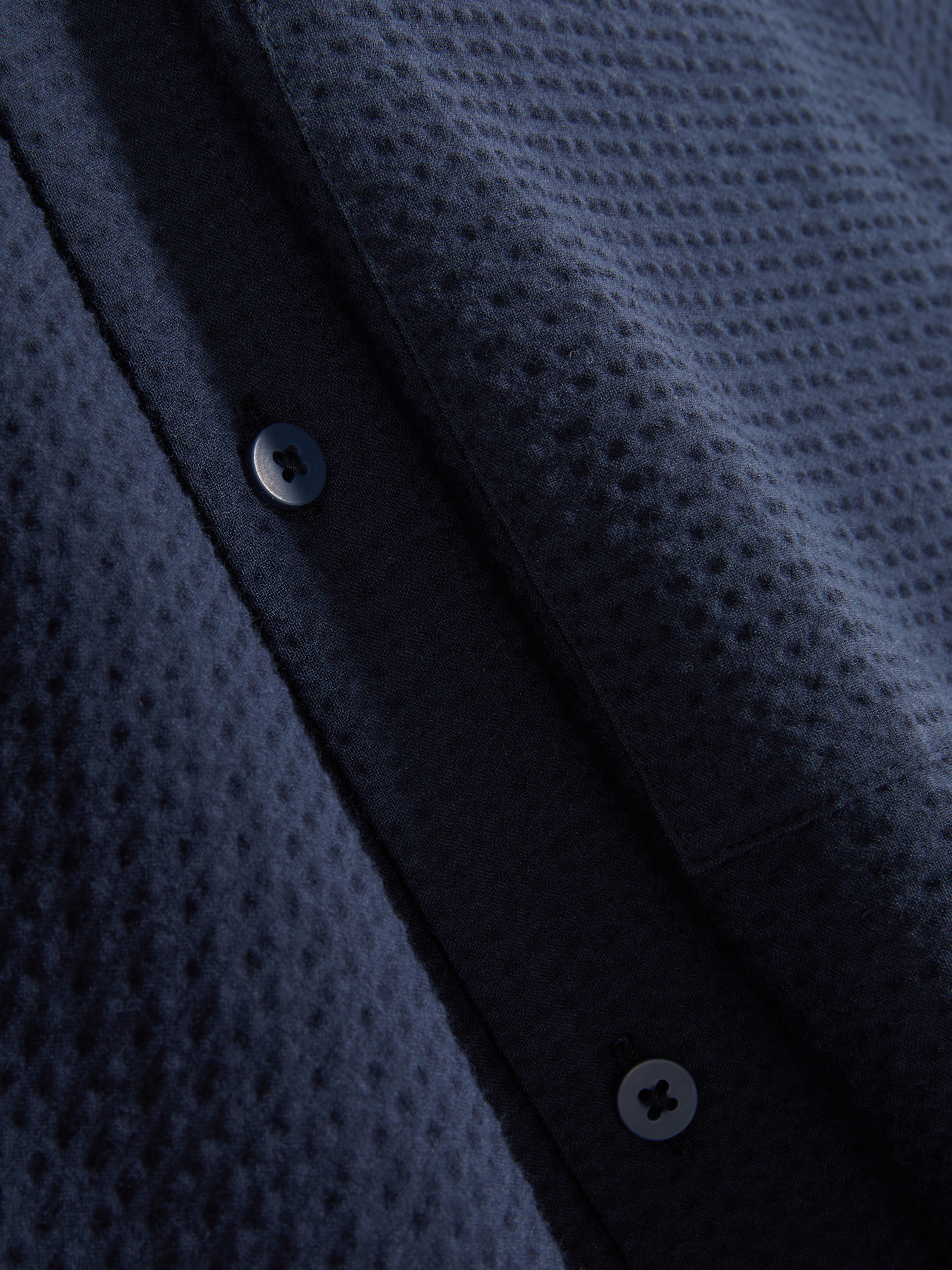 Men's Navy Kem Seersucker Shirt | Primark