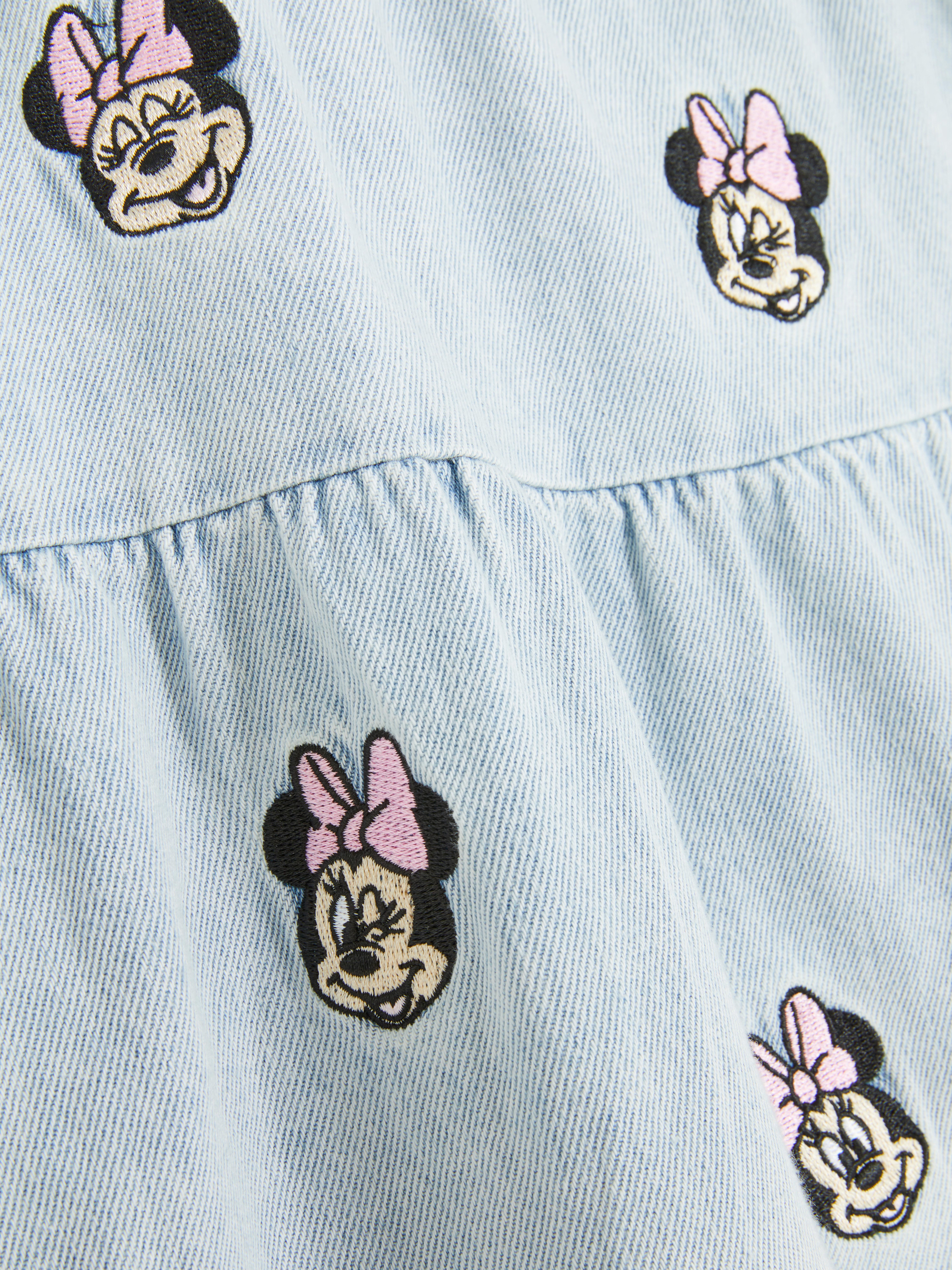 Disney’s Minnie Mouse Tiered Denim Dress