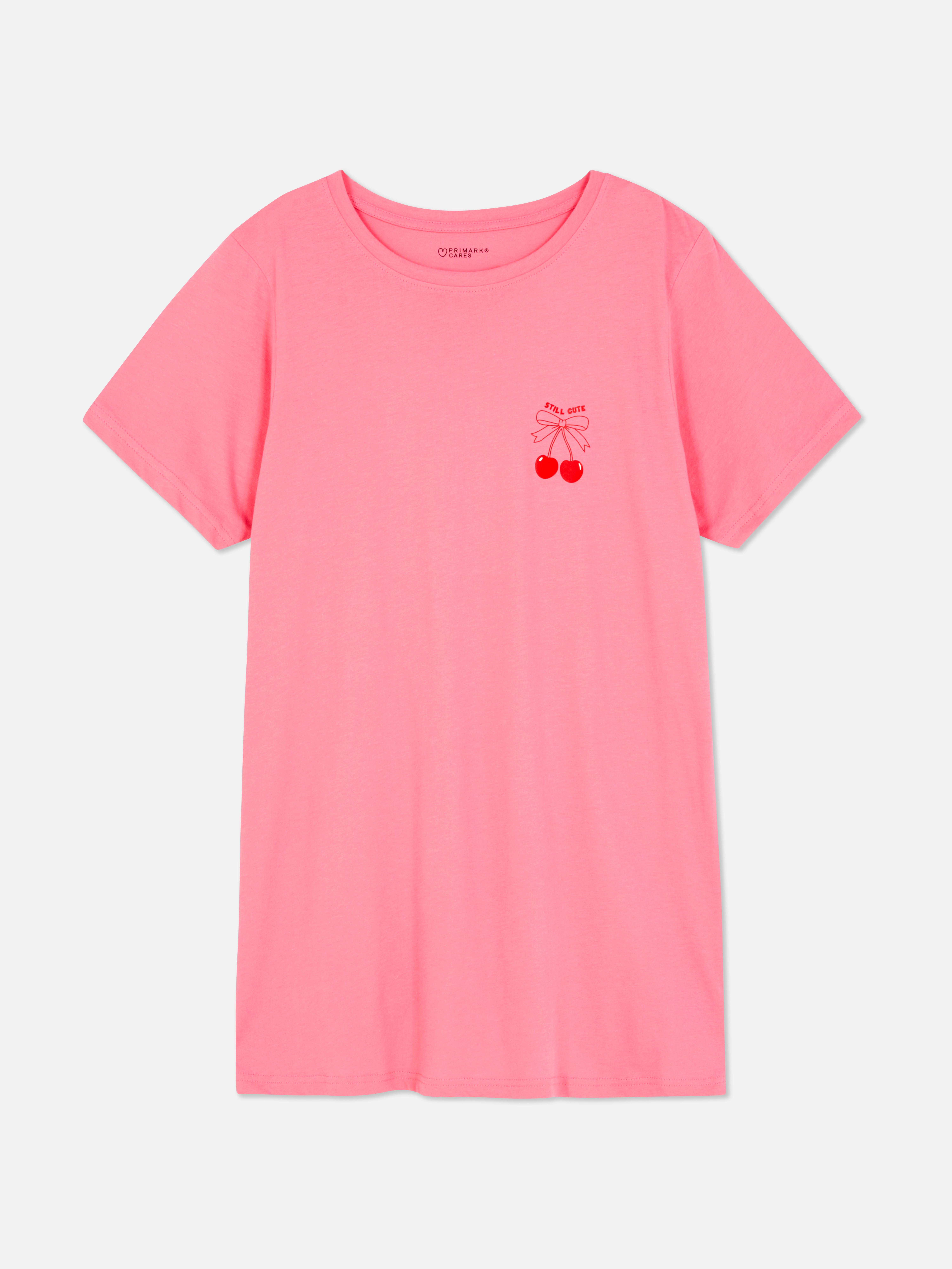 T-shirt de nuit à motif cerises