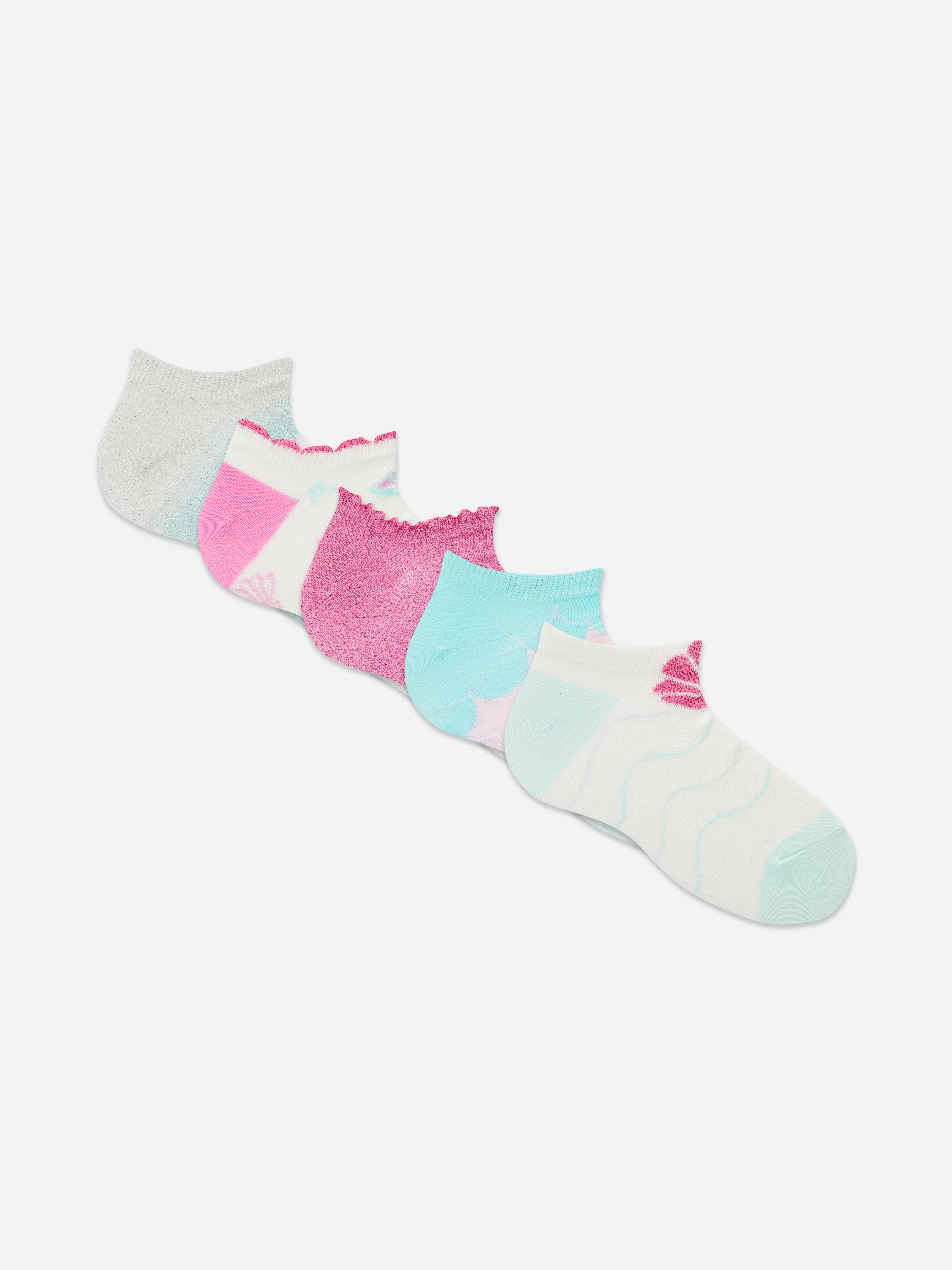 5-Pack Multi Mermaid Sneaker Socks