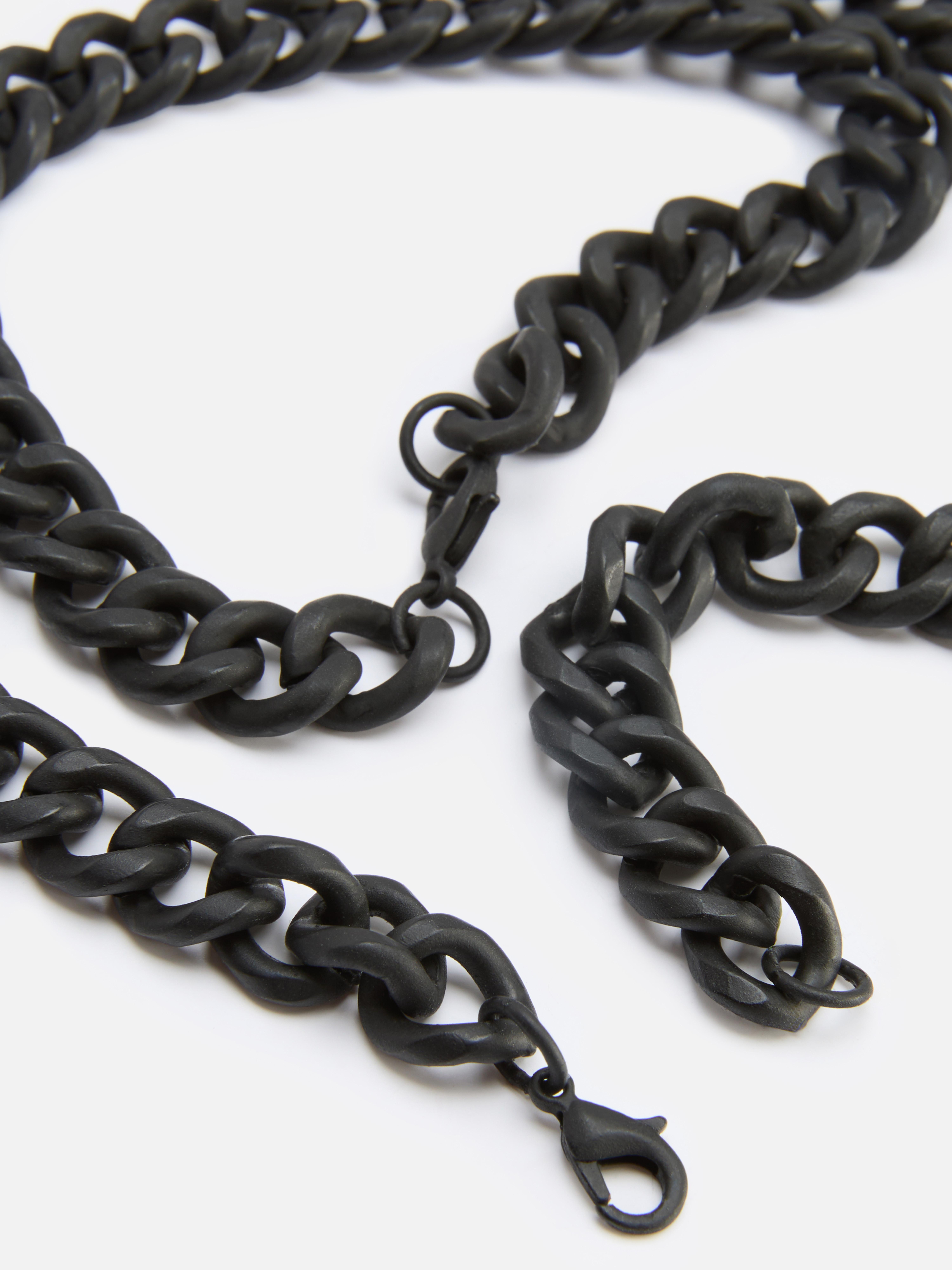 Halskette und Armband mit groben Gliedern