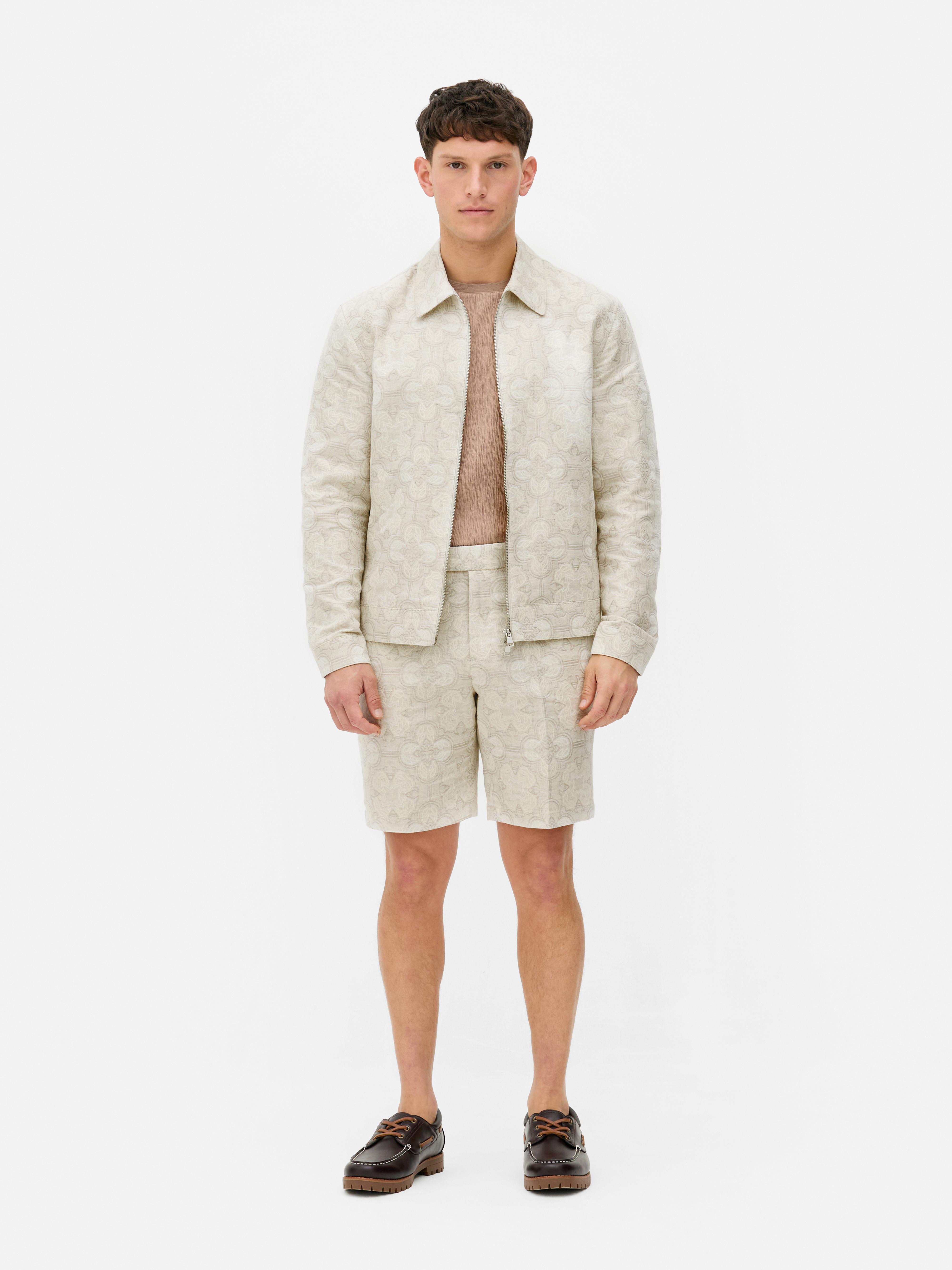 Gebloemde jacquard short Kem