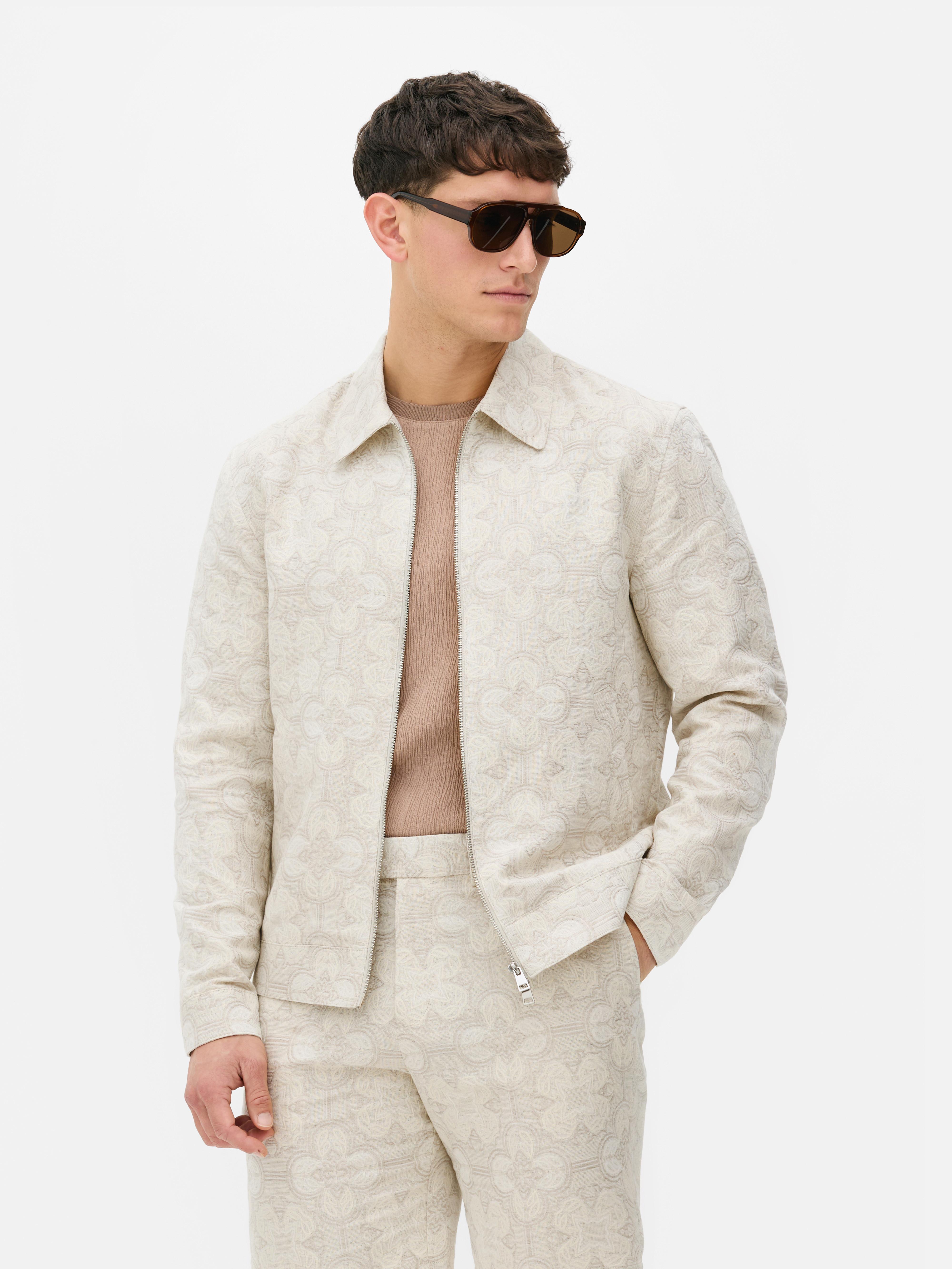 Men's Ivory Kem Floral Jacquard Jacket | Primark