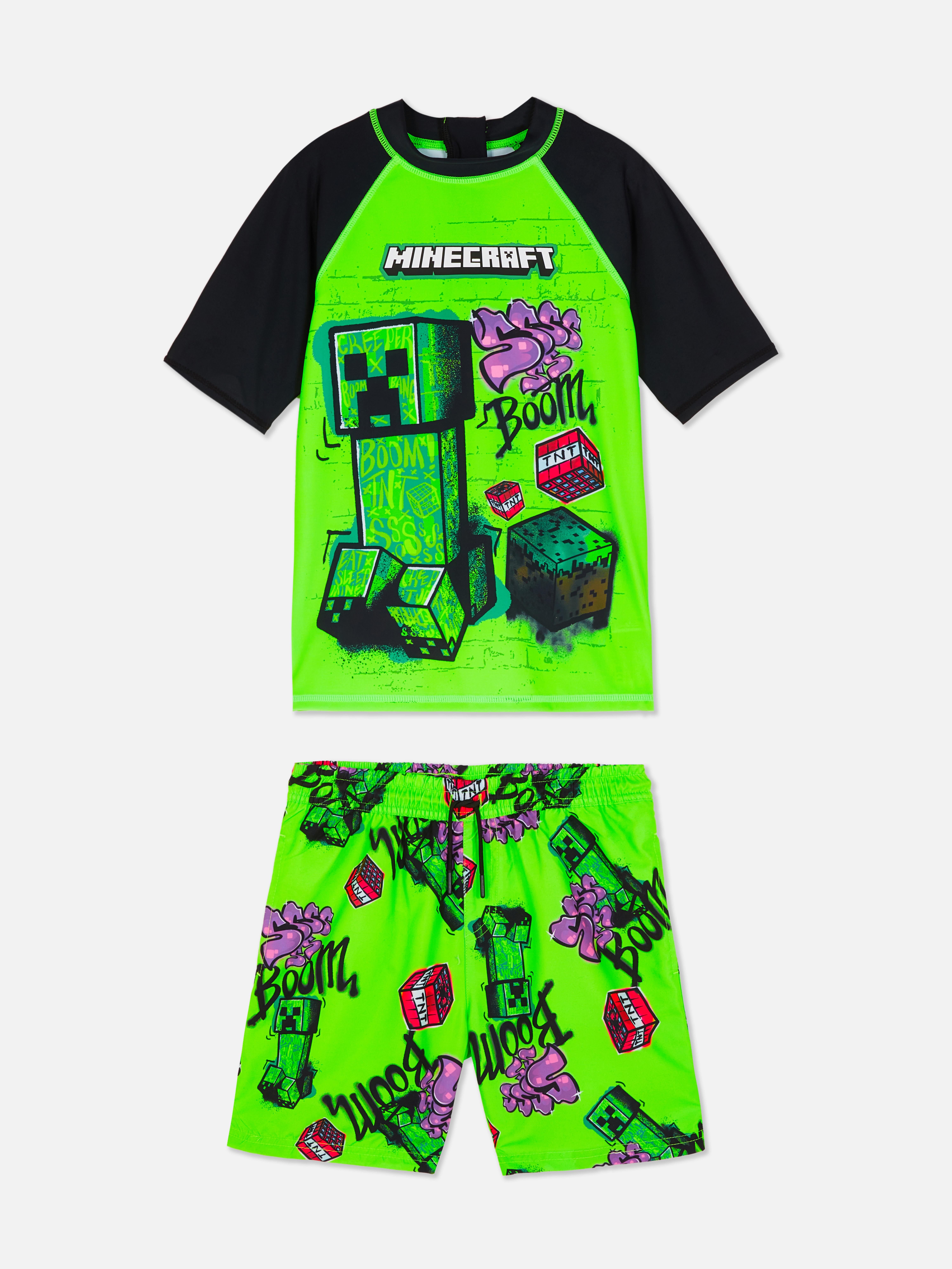 Zwemset met print Minecraft