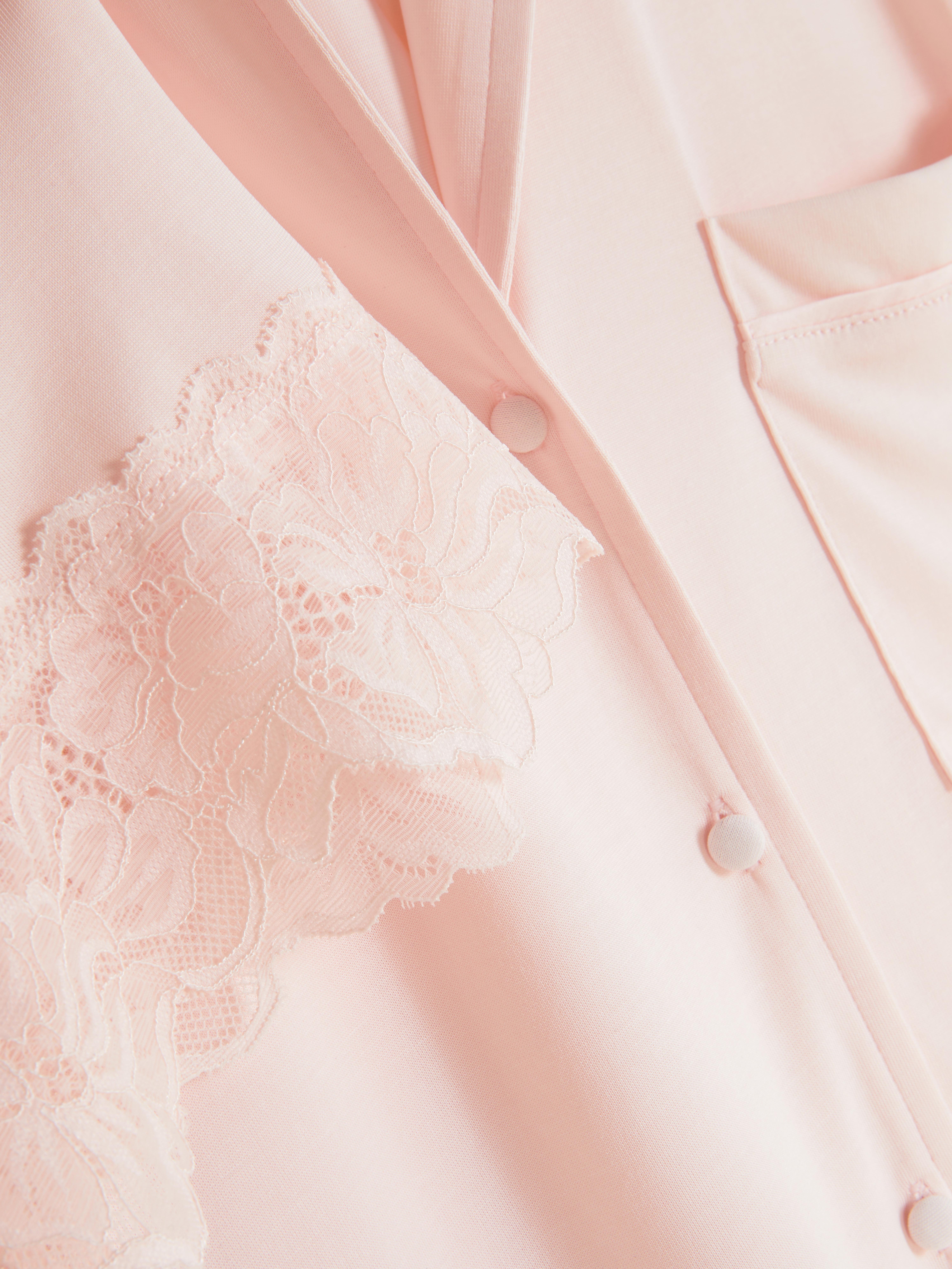 Camisa pijama rebordo renda